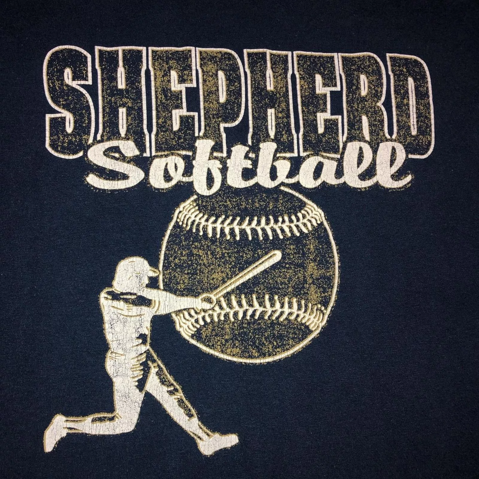 Jerzees Short Sleeve T Shirts Jerzees Navy Shepherd Softball Graphic Tee Blue