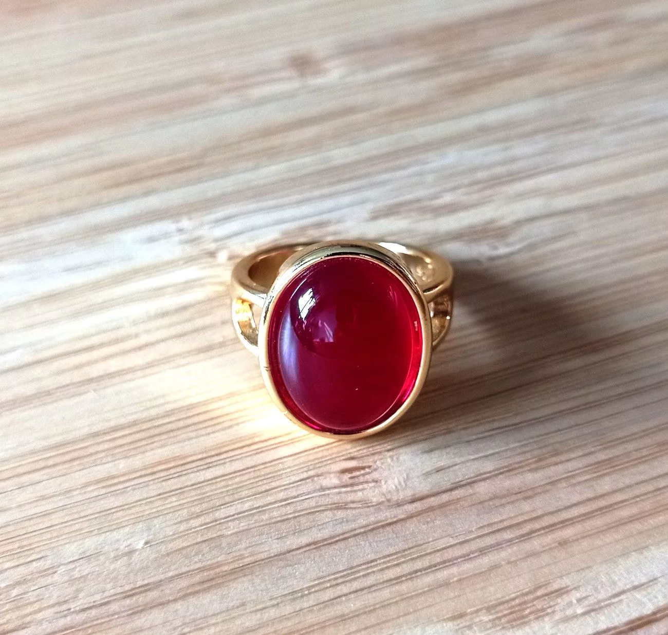 Designer Jewelry Watches Designer × Vintage Stunning Shine Oval Garnet 925 Silver Gold Ring Unique