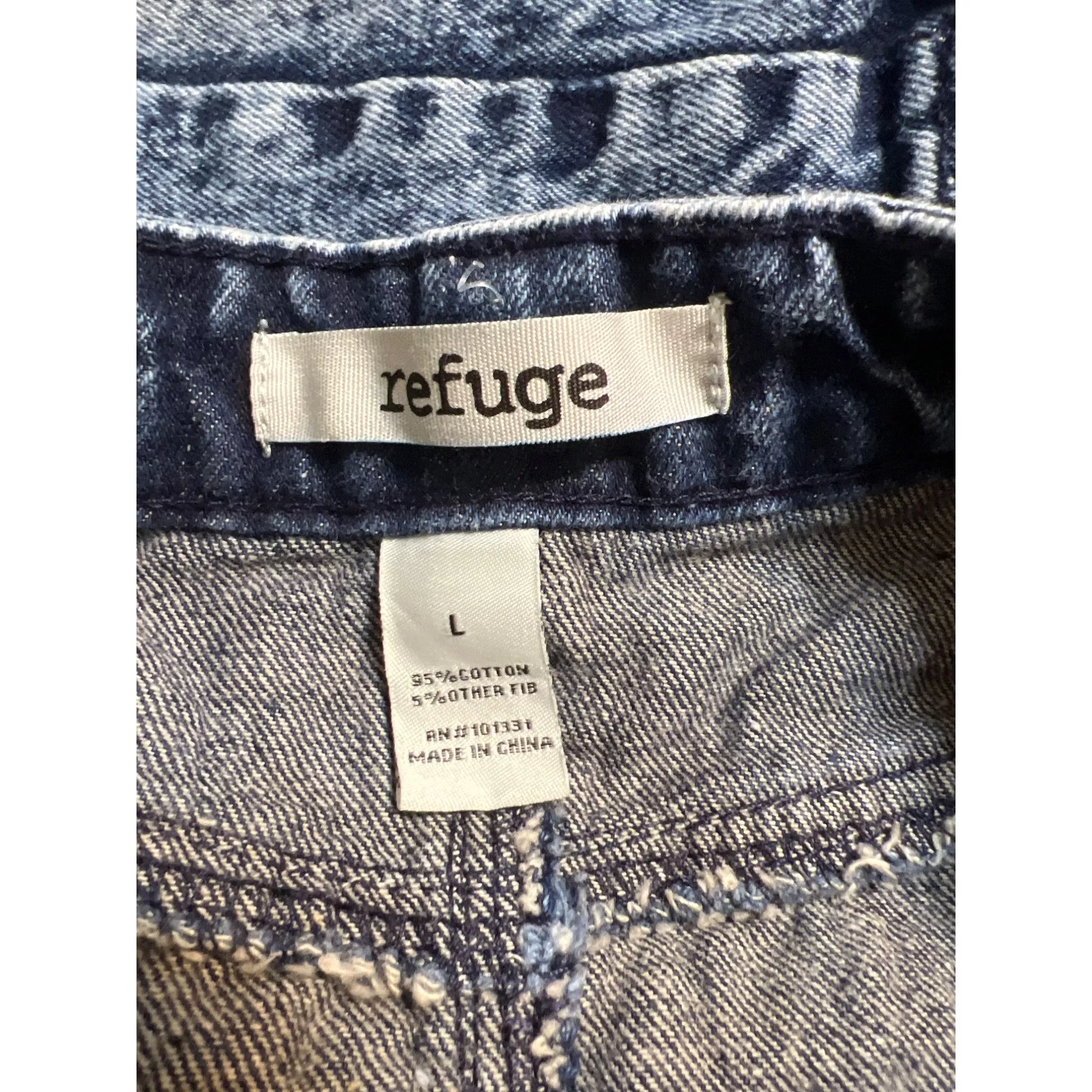 Other Mini Skirts Other Refuge Acid Wash Denim Button-Front Mini Skirt Silver Tone H Blue