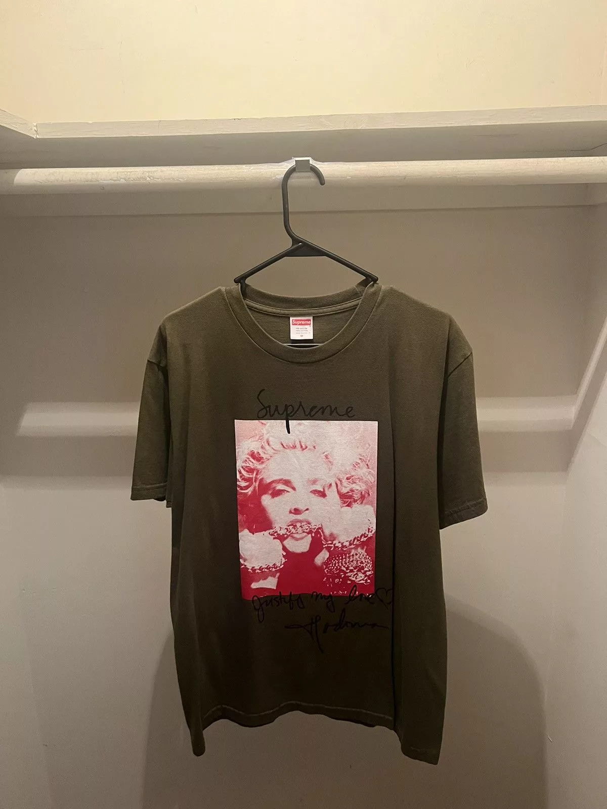 Supreme Short Sleeve T Shirts Supreme Madonna Tee Green