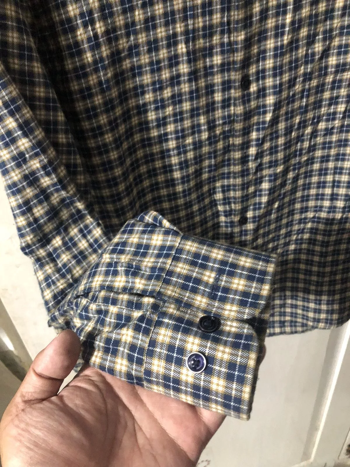 Flannel Shirts Button Ups FLANNEL x INDIAN BLUE/YELLOW/WHITE Multi