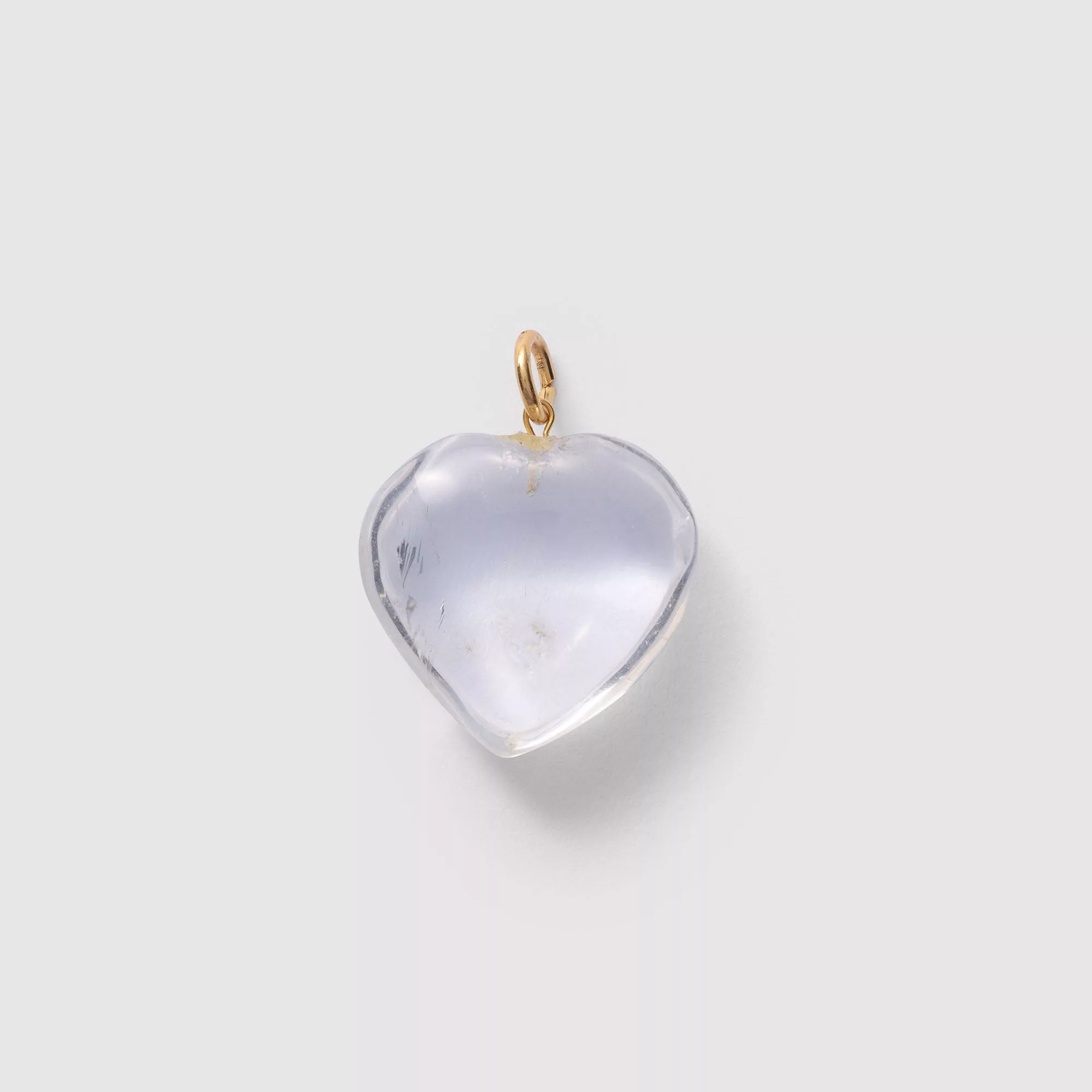 Crystal Quartz Heart Charm