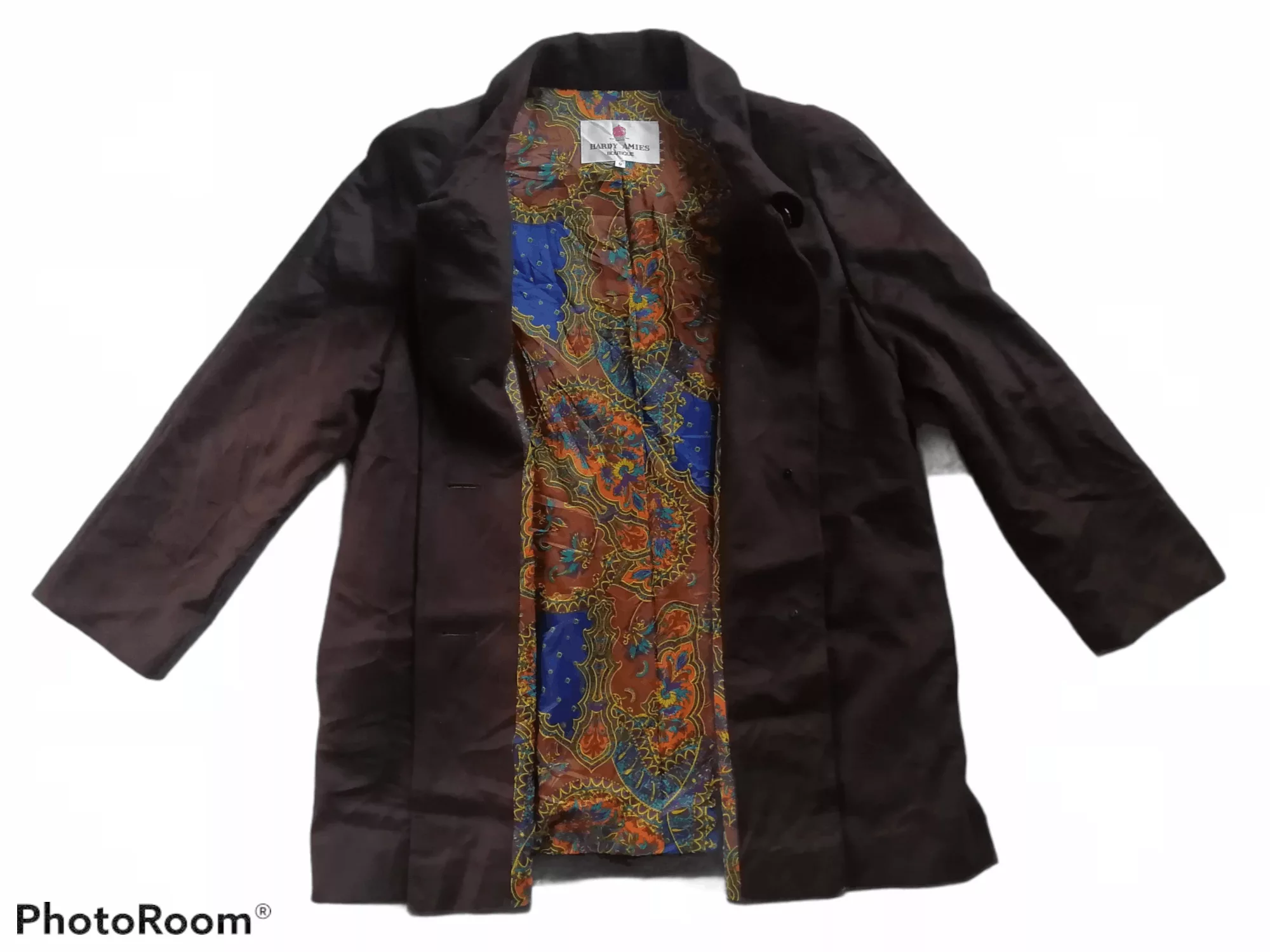 Hardy Amies Light Jackets HARDY AMIES CASHMERE FUR COAT Brown