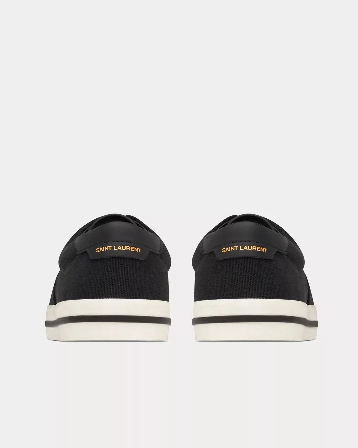 Saint Laurent Paris Low Top Sneakers Saint Laurent Paris o1s1wg110724 Club Low-Top Canvas Sneakers in White/Black