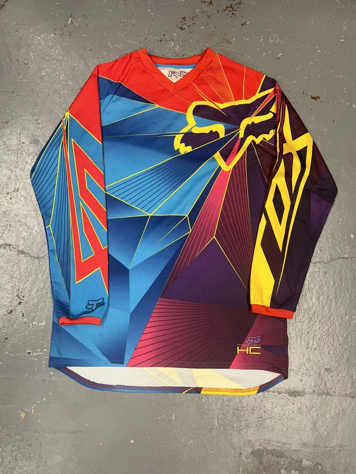 Fox Racing Long Sleeve T Shirts Fox Racing × Vintage Crazy Vintage Y2K Essential Fox Racing Longsleeve Tee Shirt Red