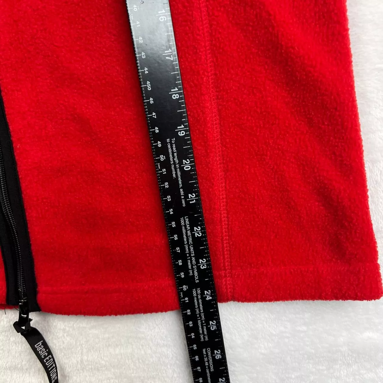 Basic Editions Vests Vintage Basic Editions Fleece Vest Men's XL Full Zip Red