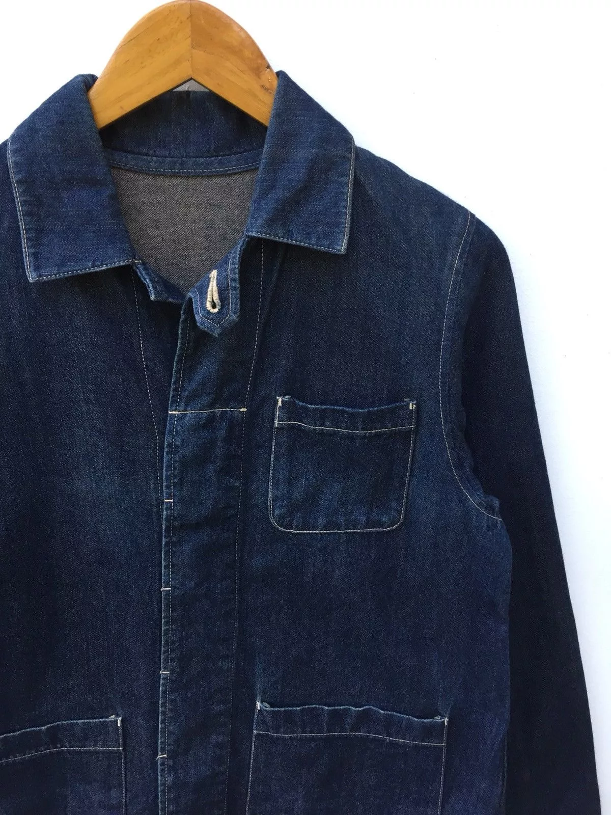 Indigo Denim Jackets Indigo Japanese Brand Expressive Denim Workers Jacket Kapital Style Blue Vintage