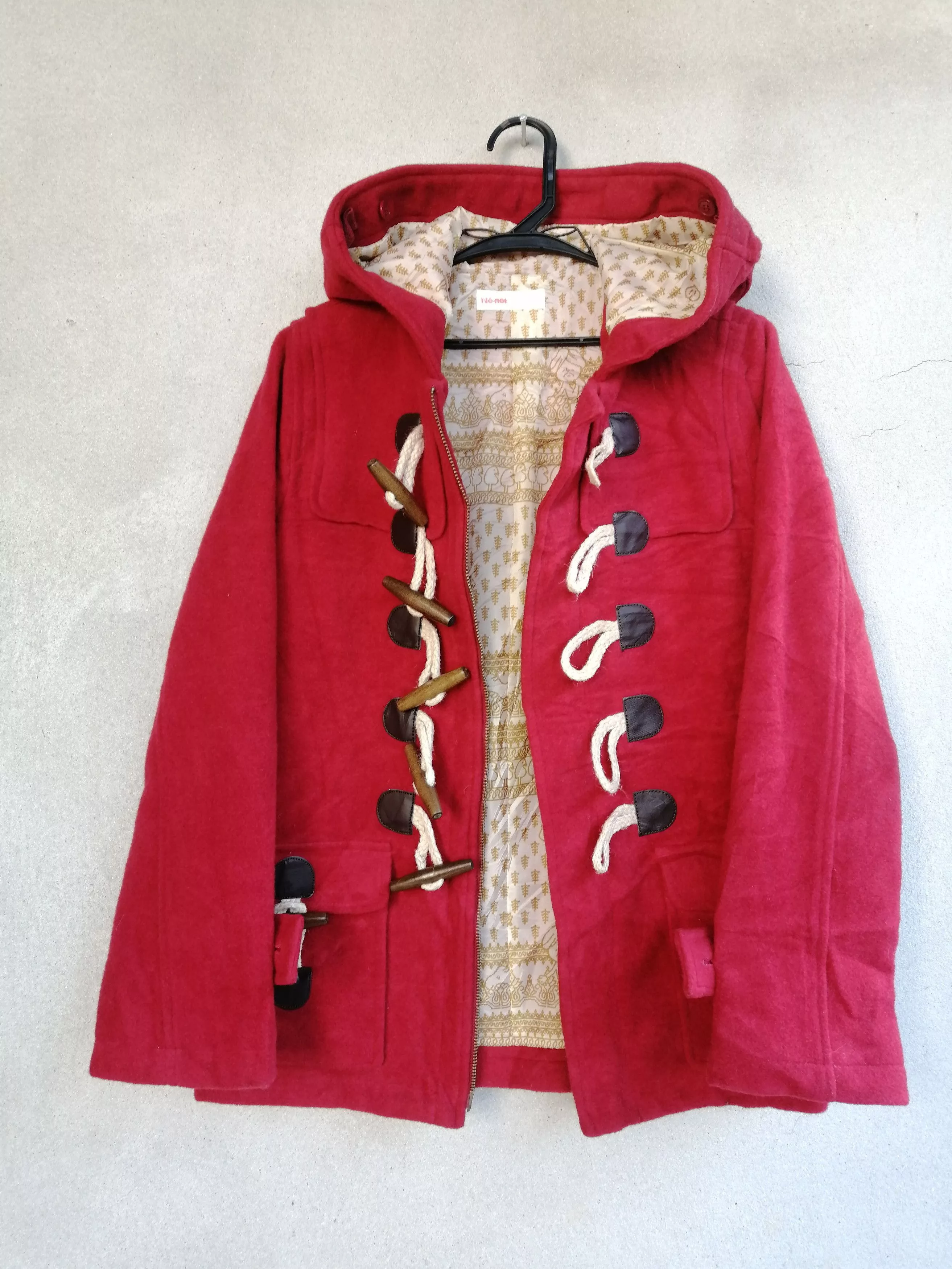 Issey Miyake Light Jackets NE NET issey miyake Red duffle coat jacket