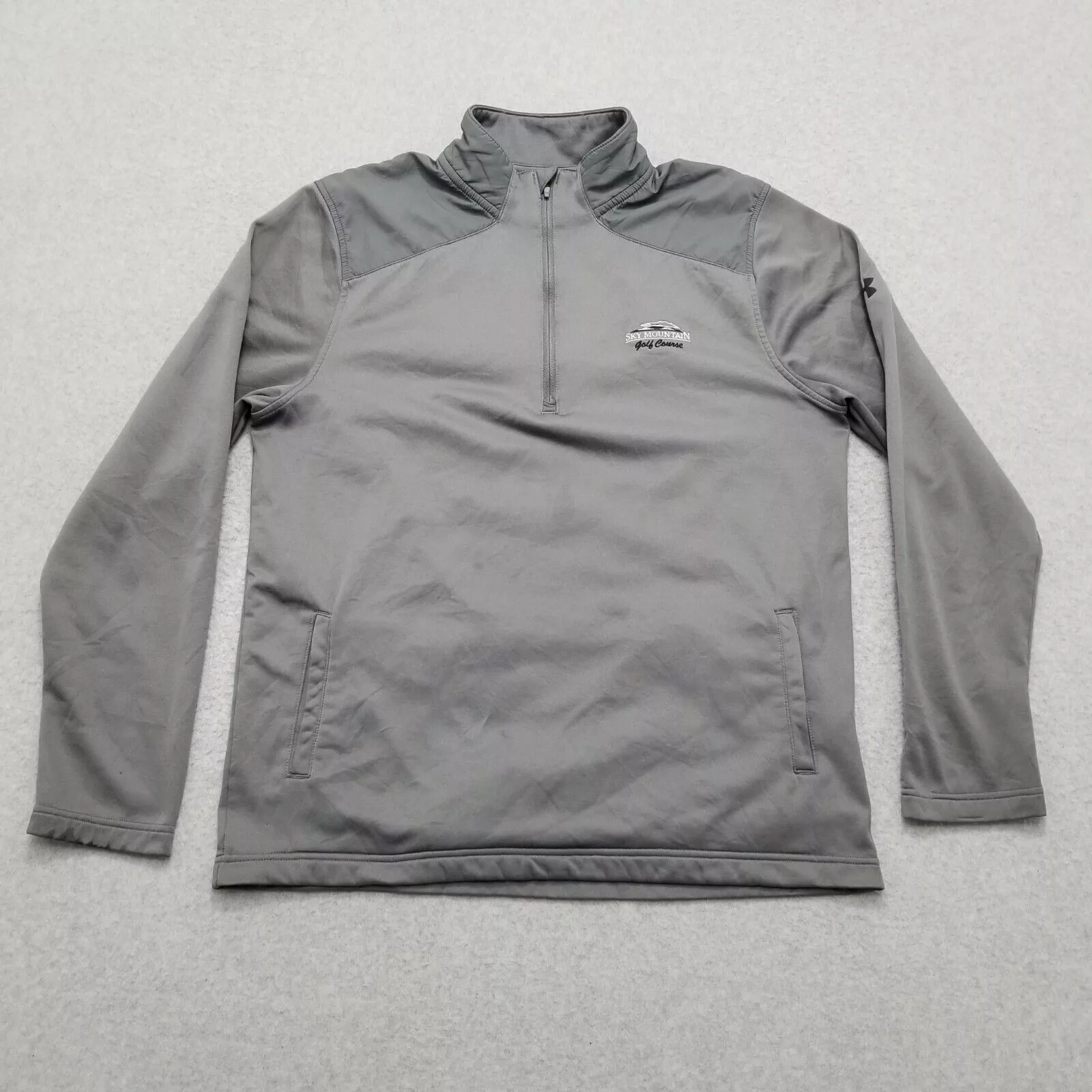Under Armour Light Jackets Under Armour Track Jacket Mens Medium Zip Pockets Golf Gray