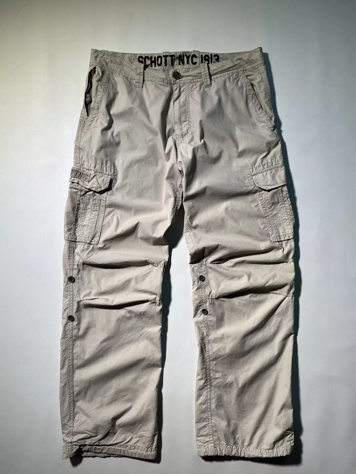 Schott Casual Pants Schott NYC military cargo pant Gray