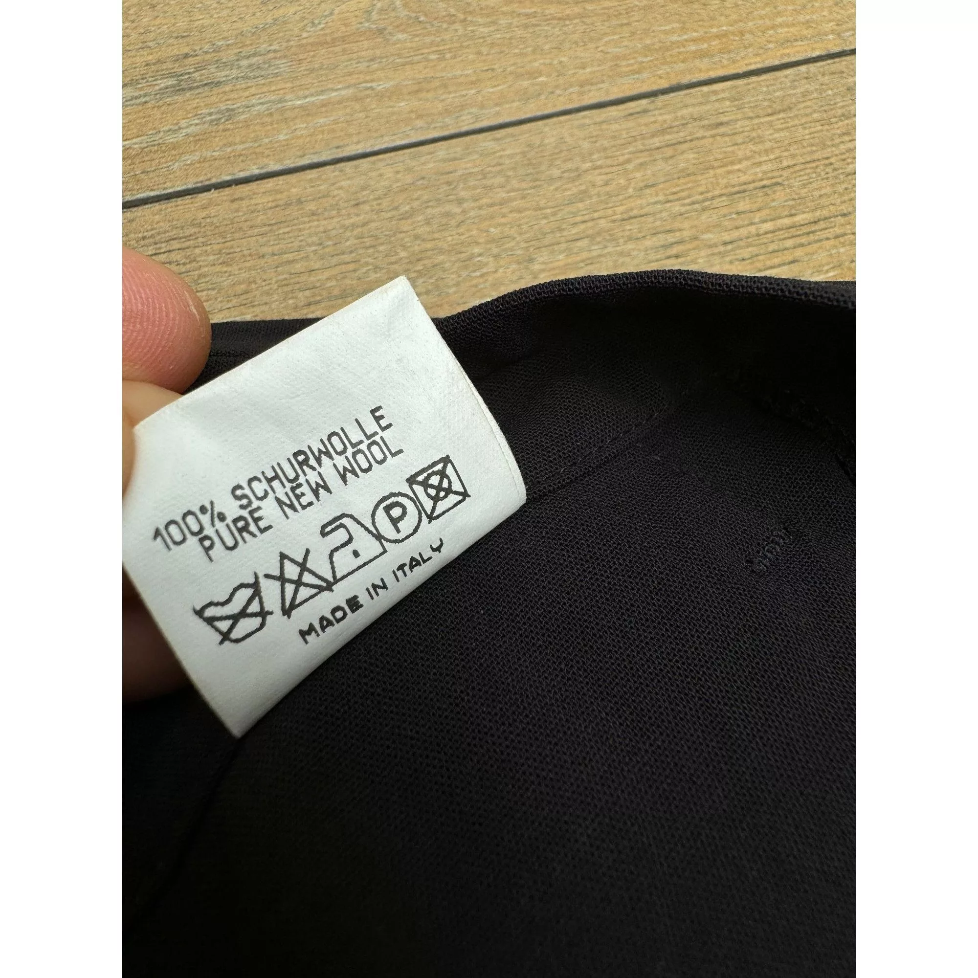 Jil Sander Pants Jil Sander Wool Wide High Waist Pants Black
