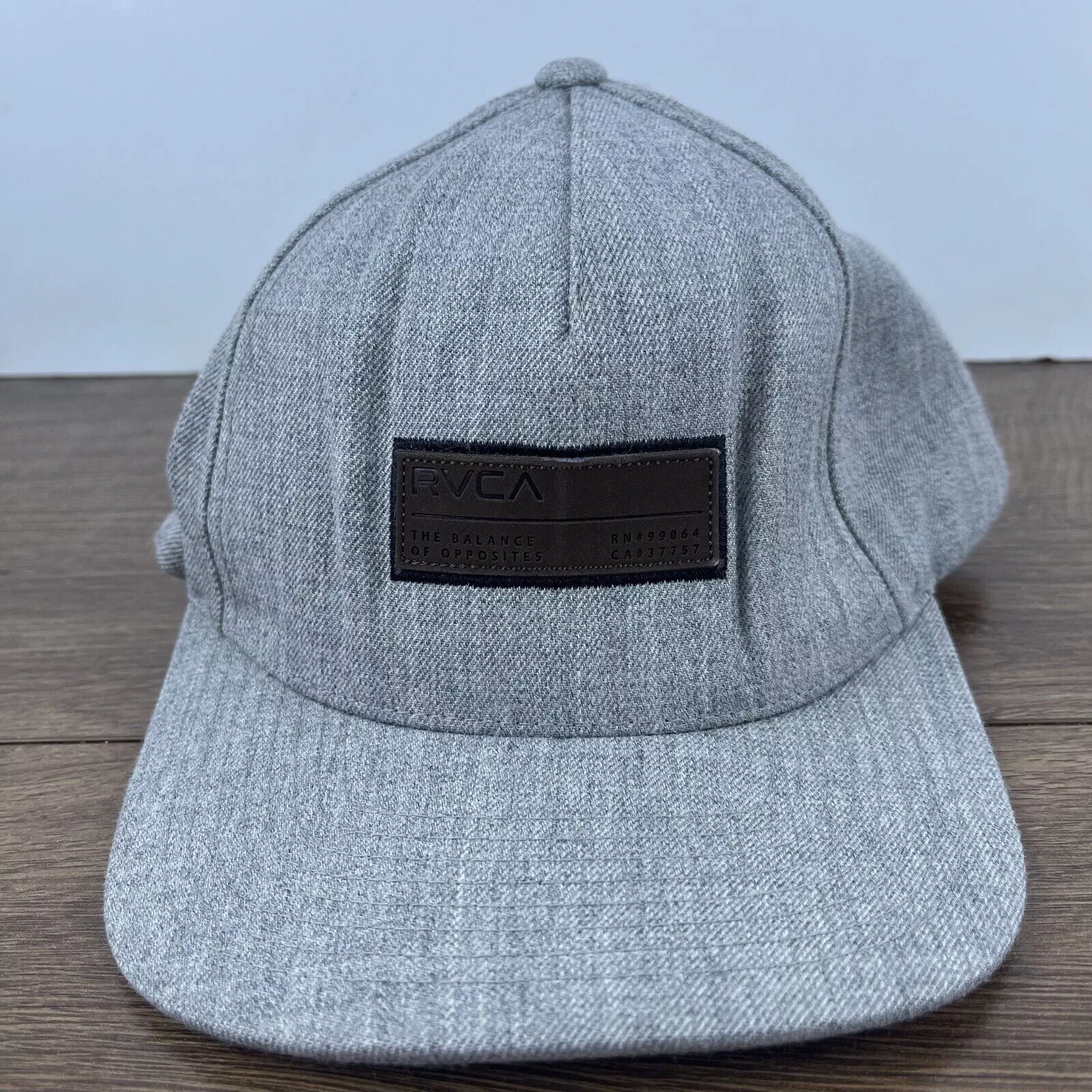RVCA Hats RVCA Hat RVCA Gray Snapback Hat Gray Hat Adjustable Gray Adu