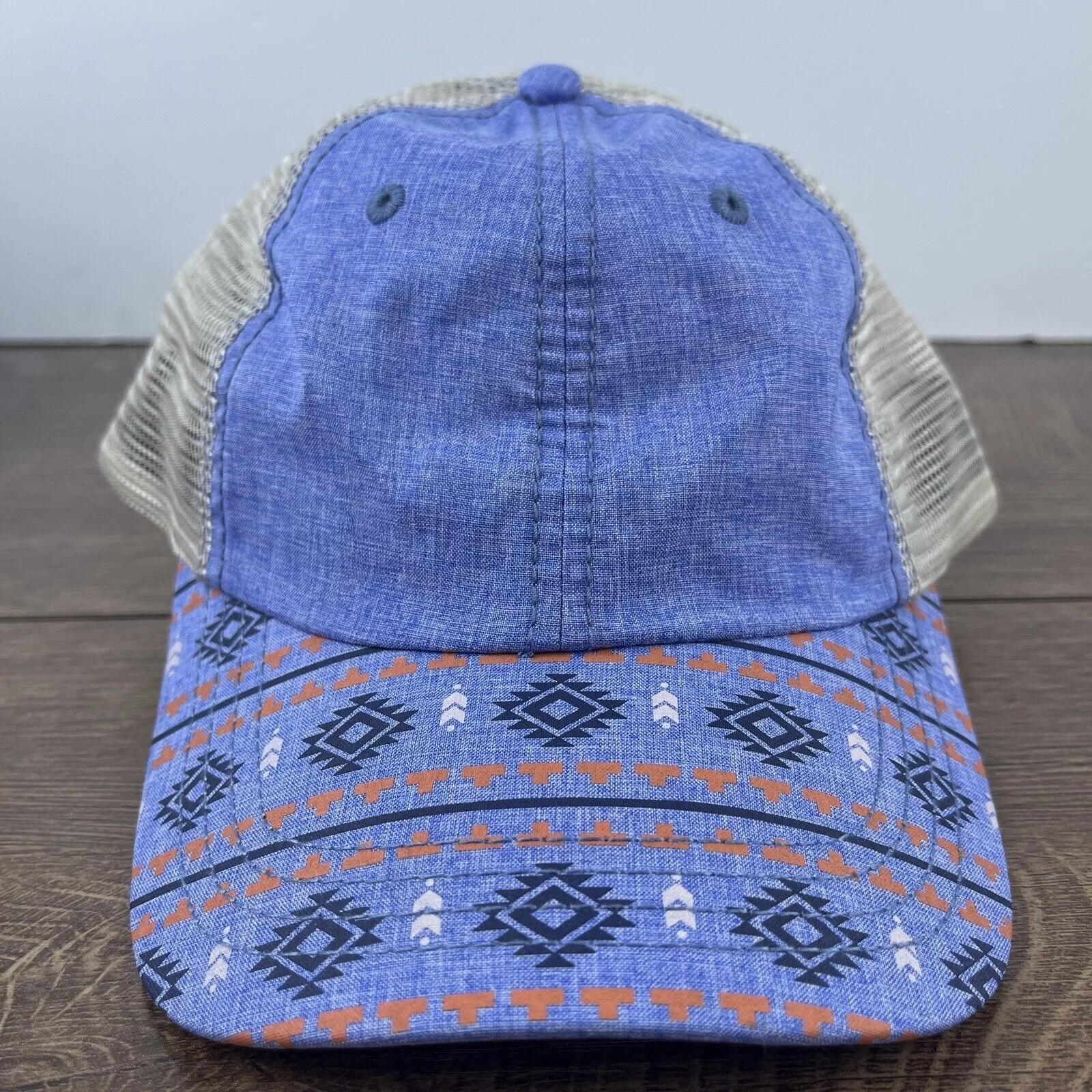 Other Hats Other Aztec Blue Hat Blue Hat Adjustable Adult Size Hat Blue Cap