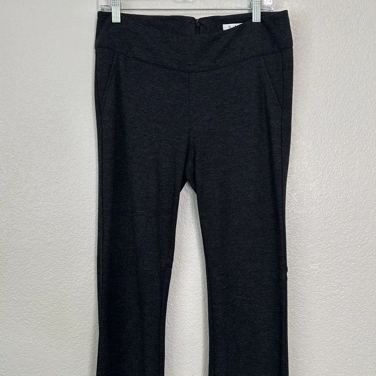 Other Pants Other CAbi Ponte Knit Stretch Back Zip Trouser Pants Gray