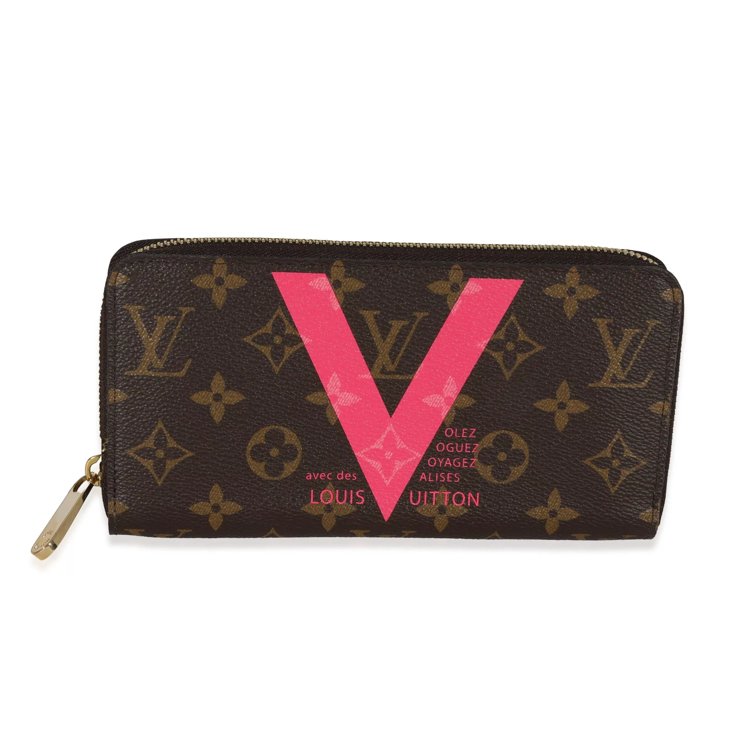 Louis Vuitton Rings Louis Vuitton Monogram Canvas & Grenade V Zippy Wallet Brown