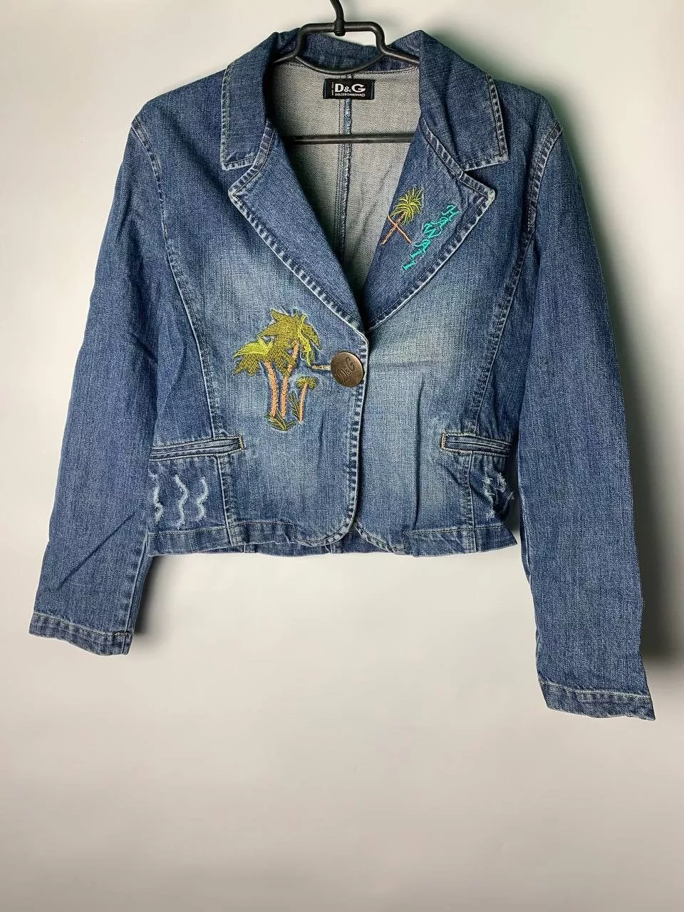 Designer Denim Jackets Designer × Dolce & Gabbana × Vintage Vintage Y2K Dolce & Gabbana DG Denim Jacket Vintage Blue