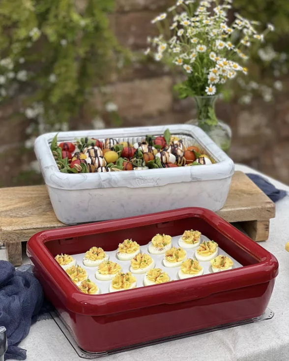 Pan Frame w/ Lid & Serving Spoon - Marble
