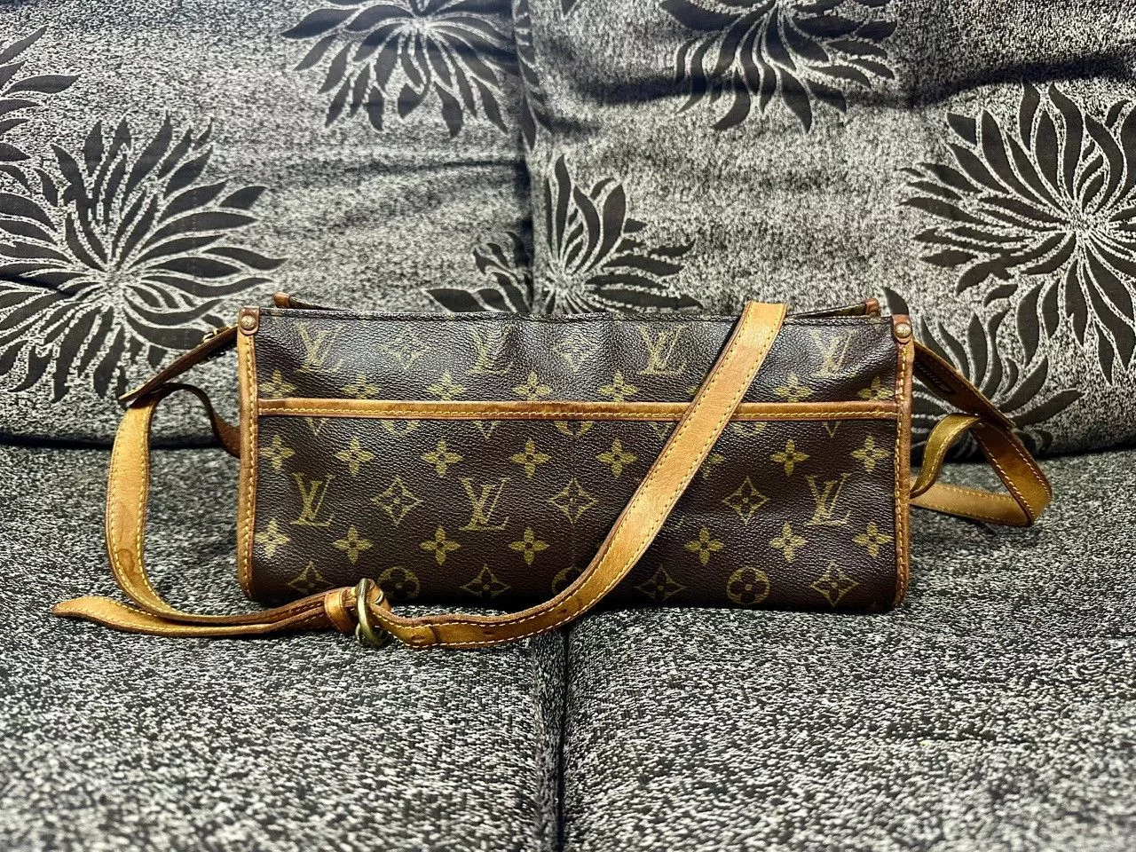 Louis Vuitton Shoulder Bags Authentic Louis Vuitton Monogram Canvas Poponcourt Long Bag Brown