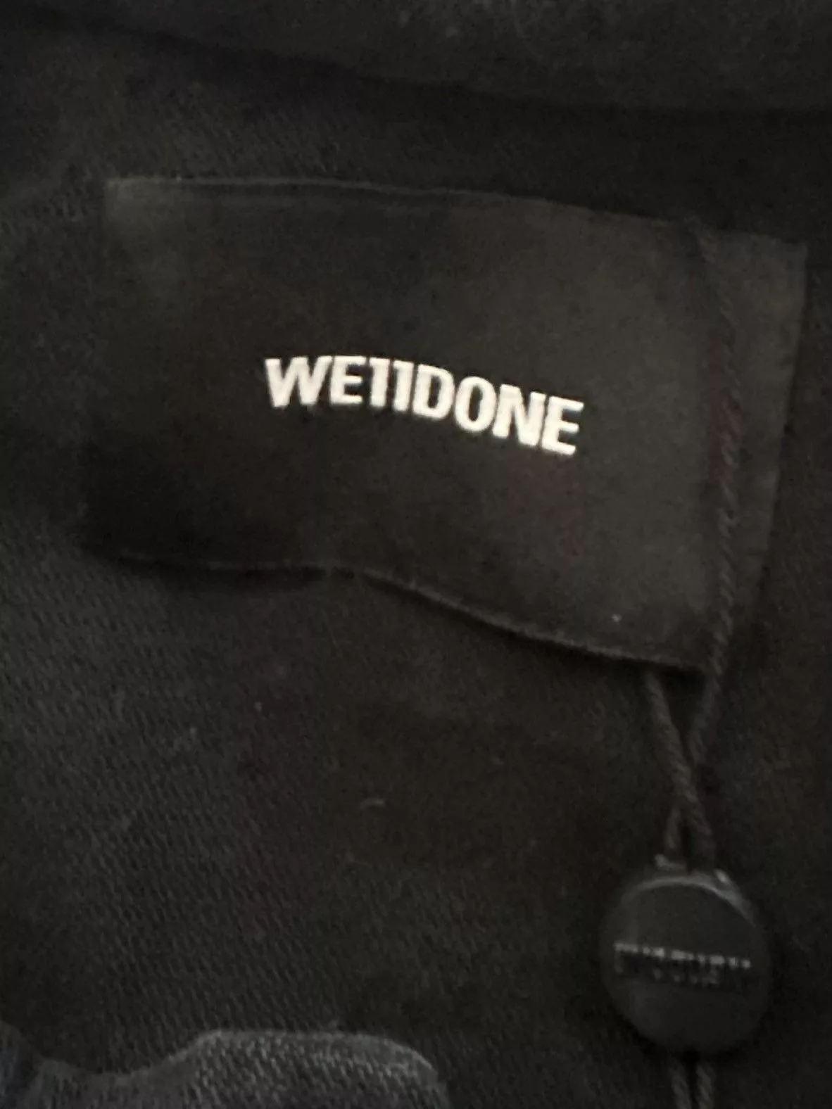 WE11DONE Heavy Coats We11done washed black lose m65 denim jacket