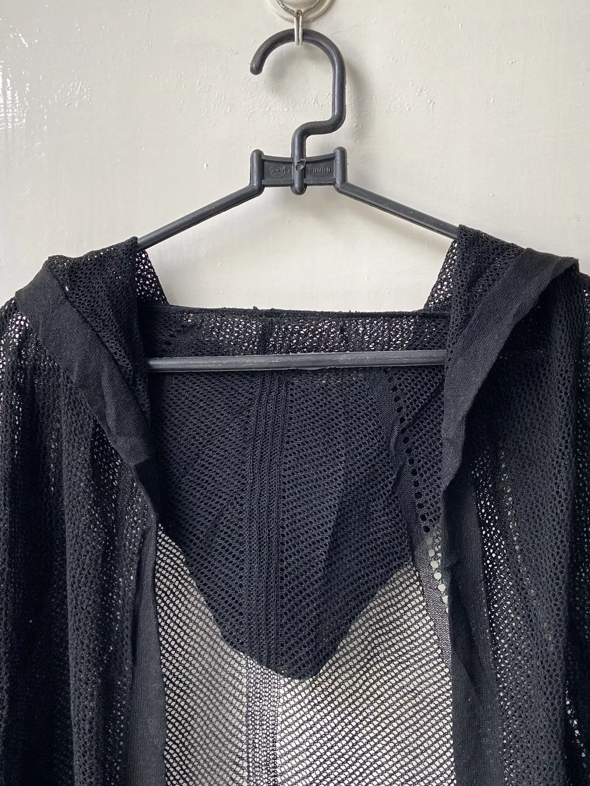 Designer Light Jackets Designer LINEA FORMICA Black Mesh Cardigan Vintage