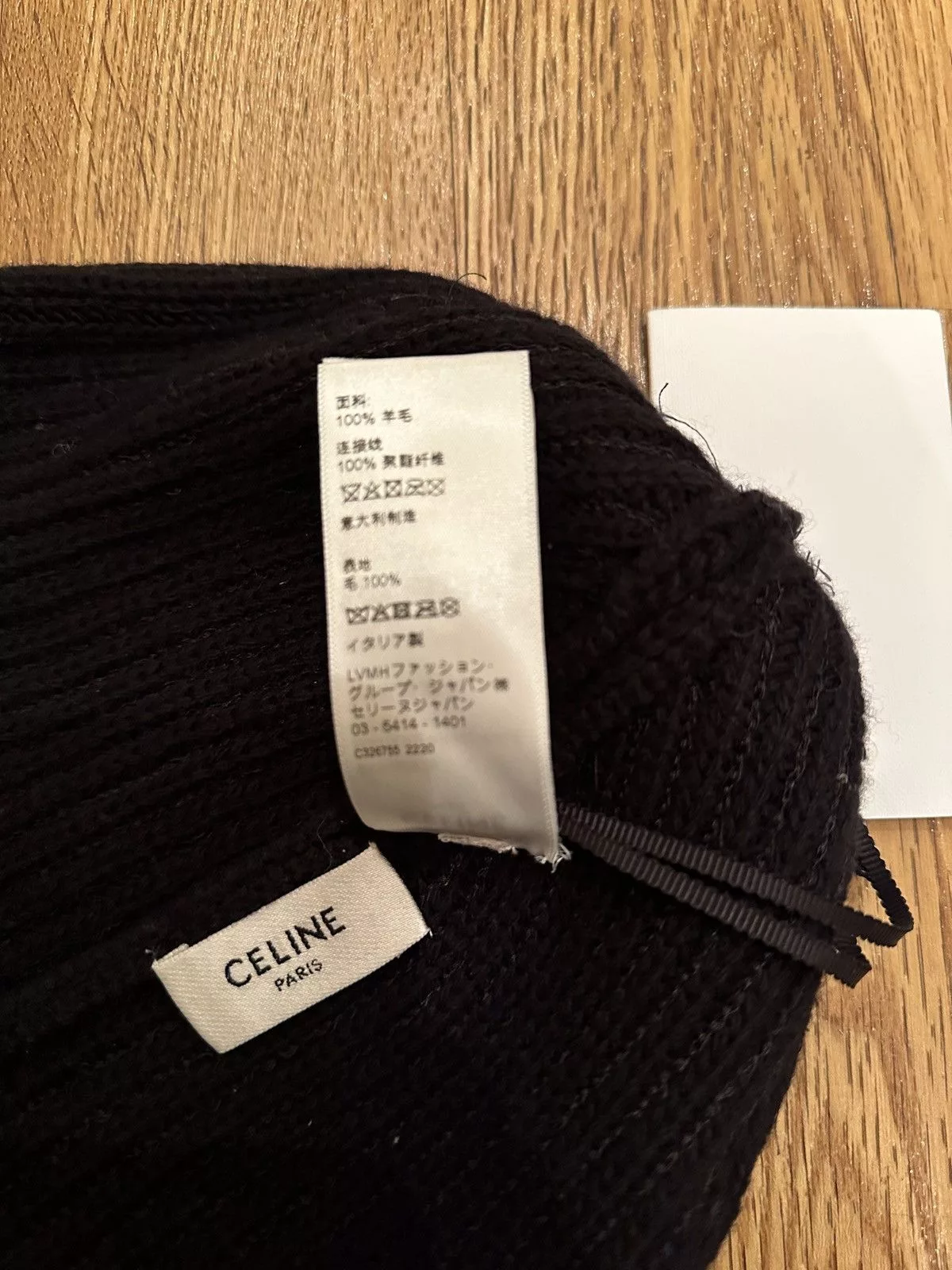 Celine Hats Celine × Hedi Slimane Celine Sequin beanie boy doll Hedi Silmane Black