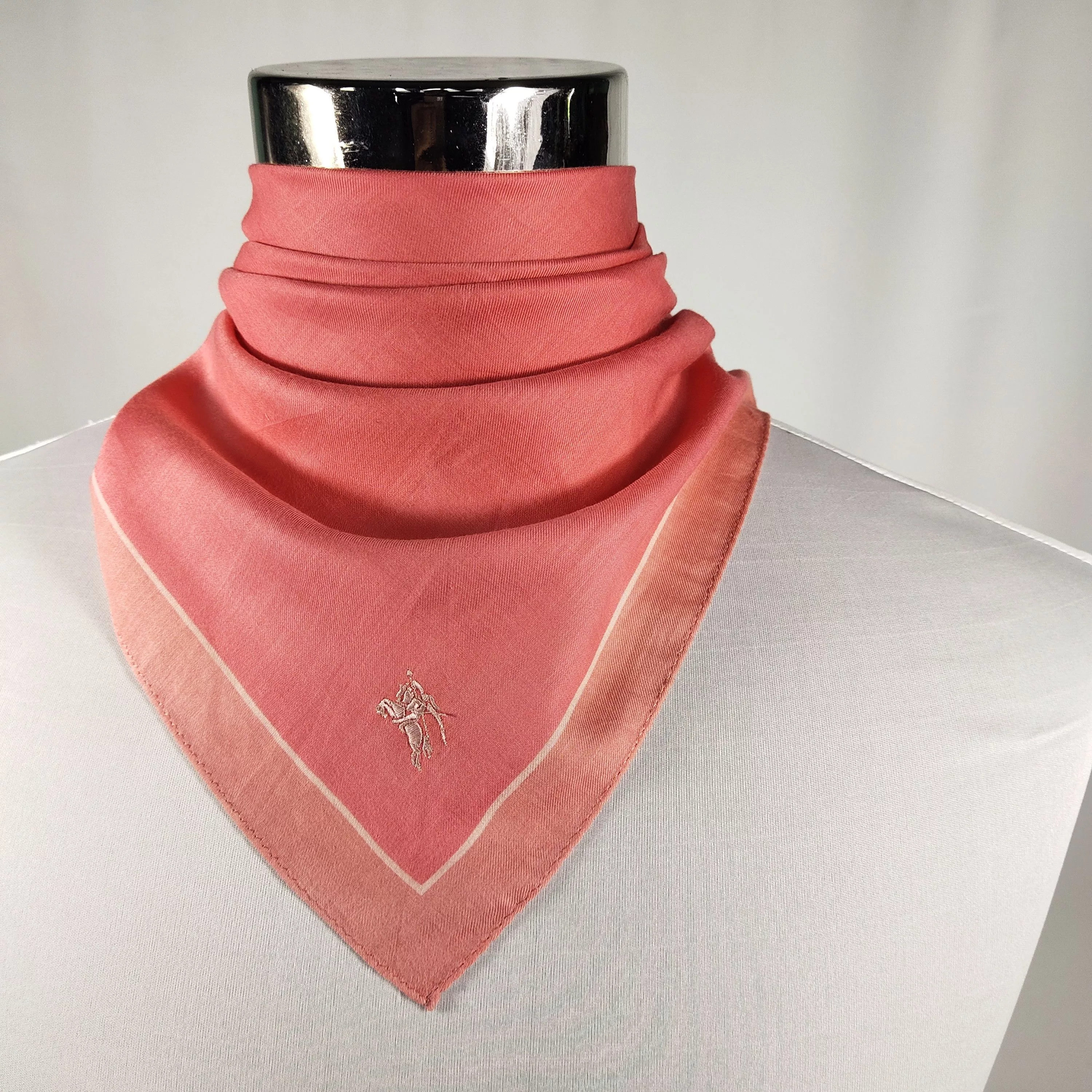 Burberry Ties Pocketsquares Burberry × Vintage Burberry Handkerchief / Neckerchief / Bandana FZ117 Pink