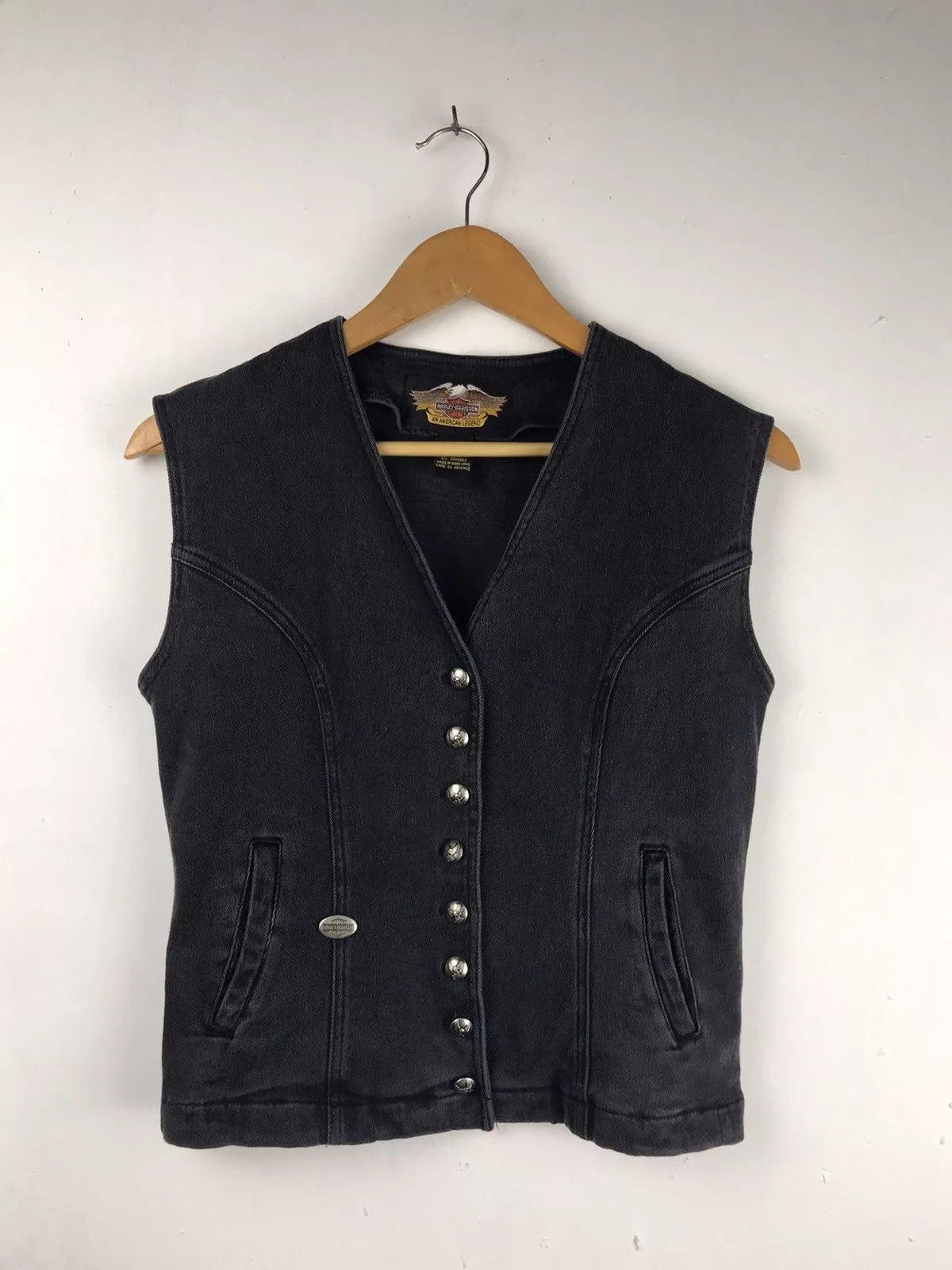 Harley Davidson Vests Harley Davidson Rider vest Full Buttons Black