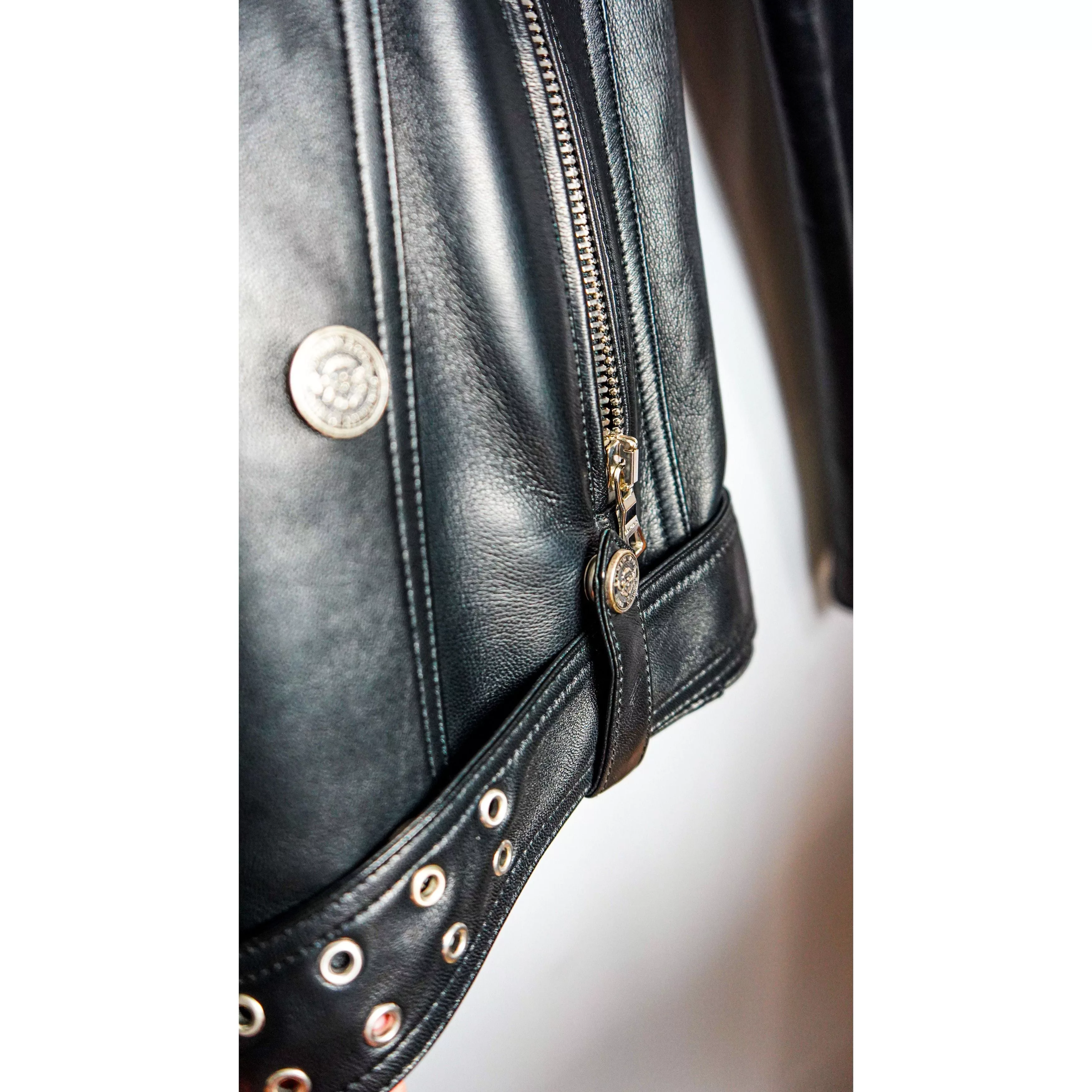 Balmain Jackets BALMAIN Calfskin biker jacket Black
