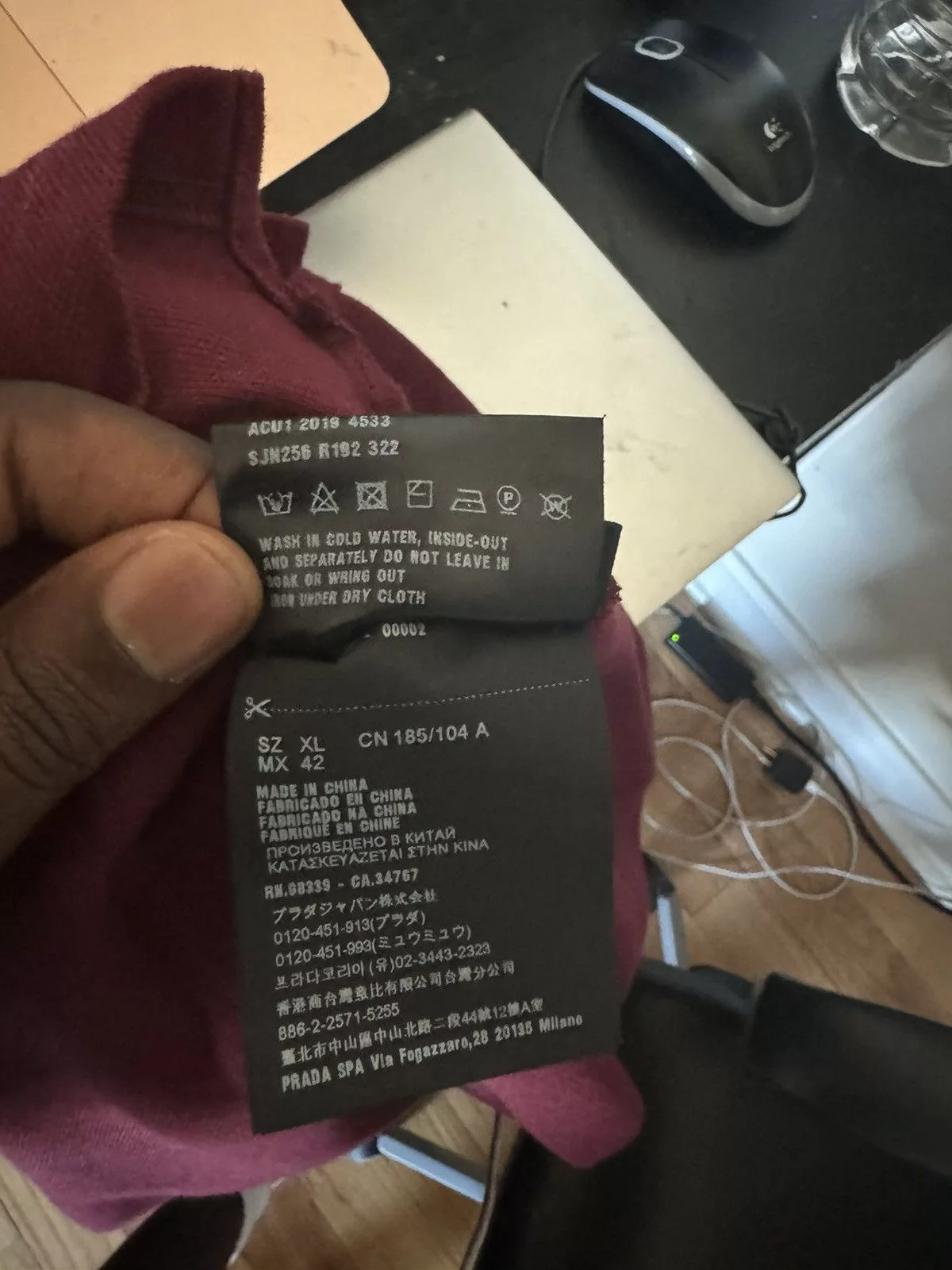 Prada Shirts Button Ups Prada logo shortsleeve Red
