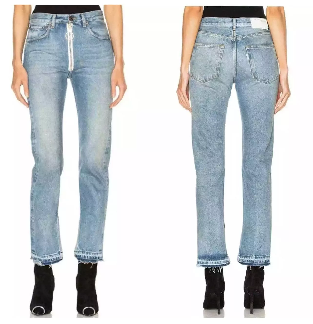 Off-White Jeans OFF-WHITE Two Tone Mod.Split Split Baggy 5 Pocket Jeans Blue