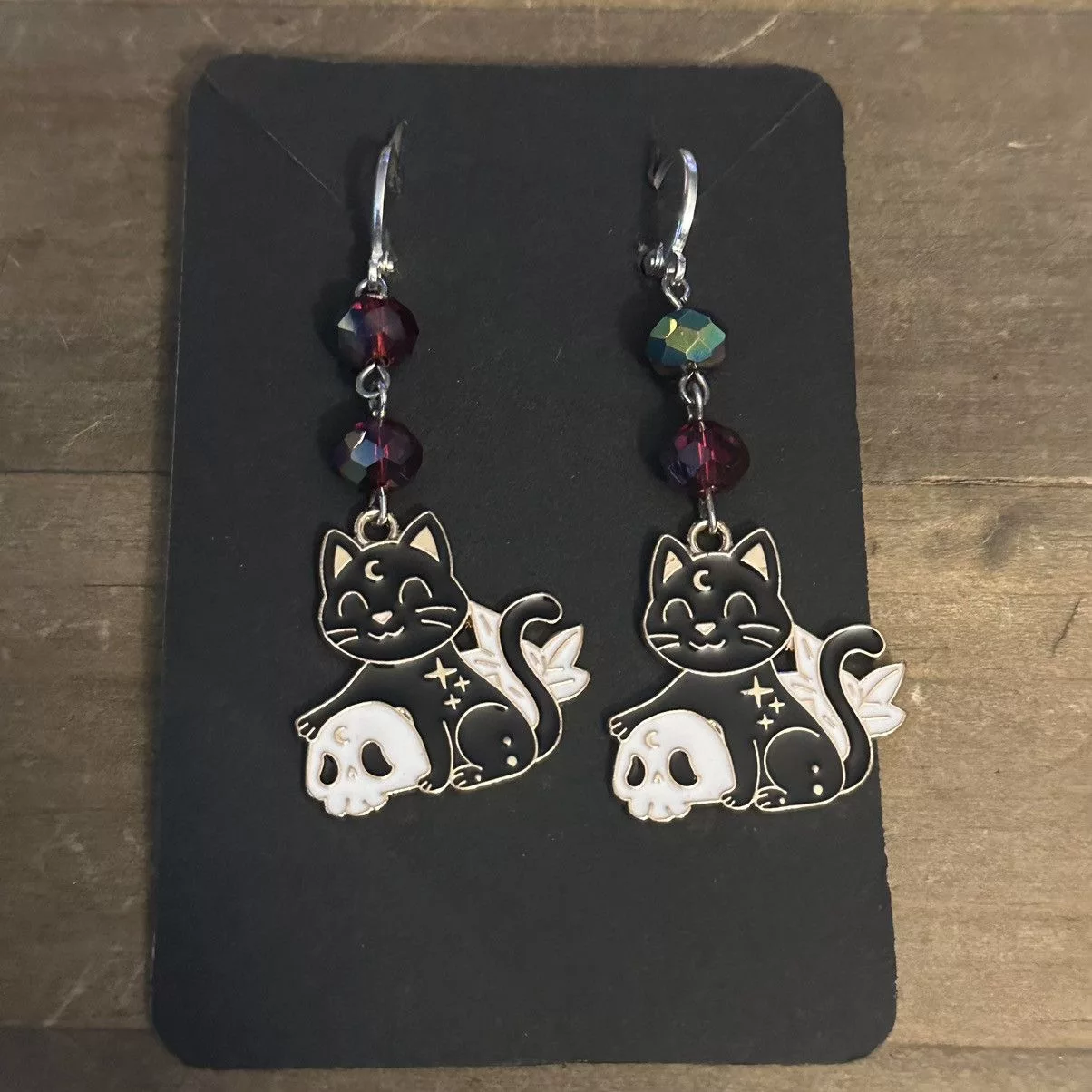 Other Earrings Other Halloween black cat dangle earrings