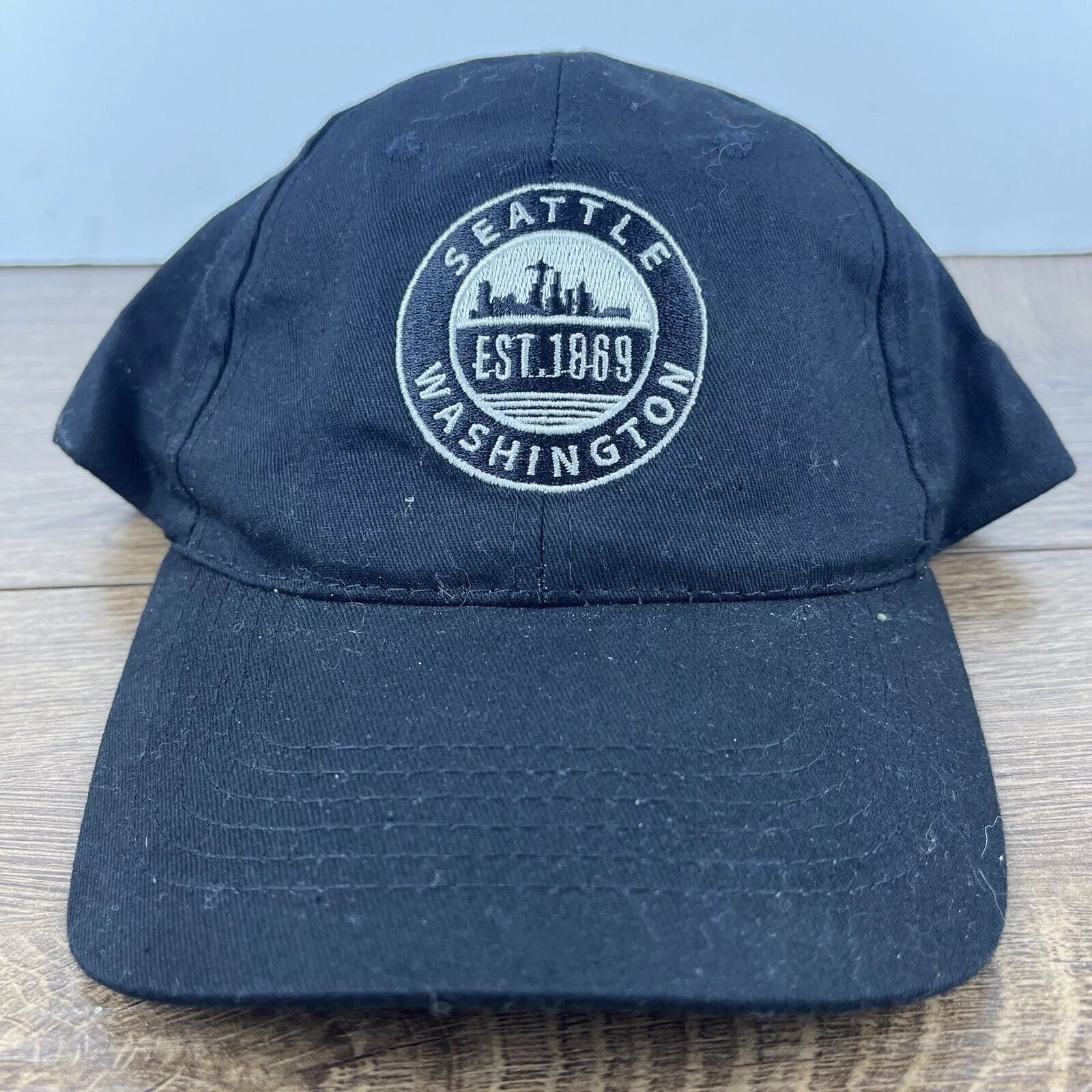 Other Hats Other Seattle Washington Hat Seattle Black Hat Adjustable Adult Si