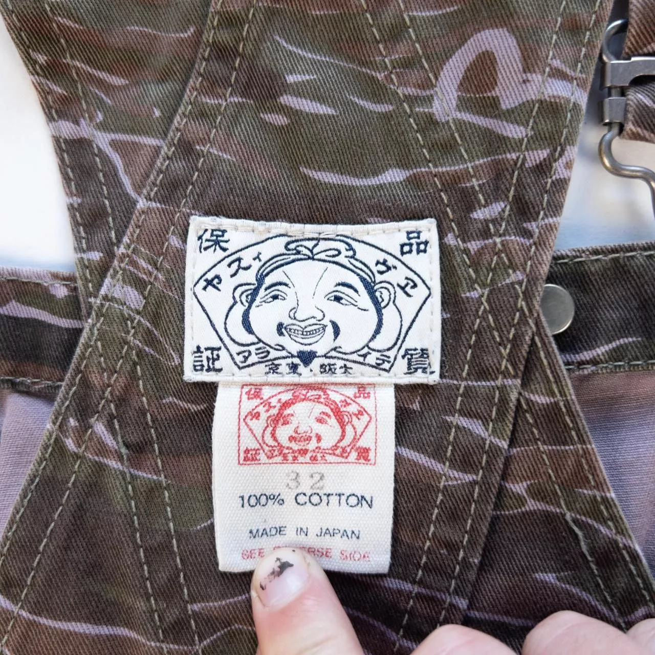 Evisu Overalls Jumpsuits Vintage Evisu Camo Monogram Dungaress Size W36 Brown