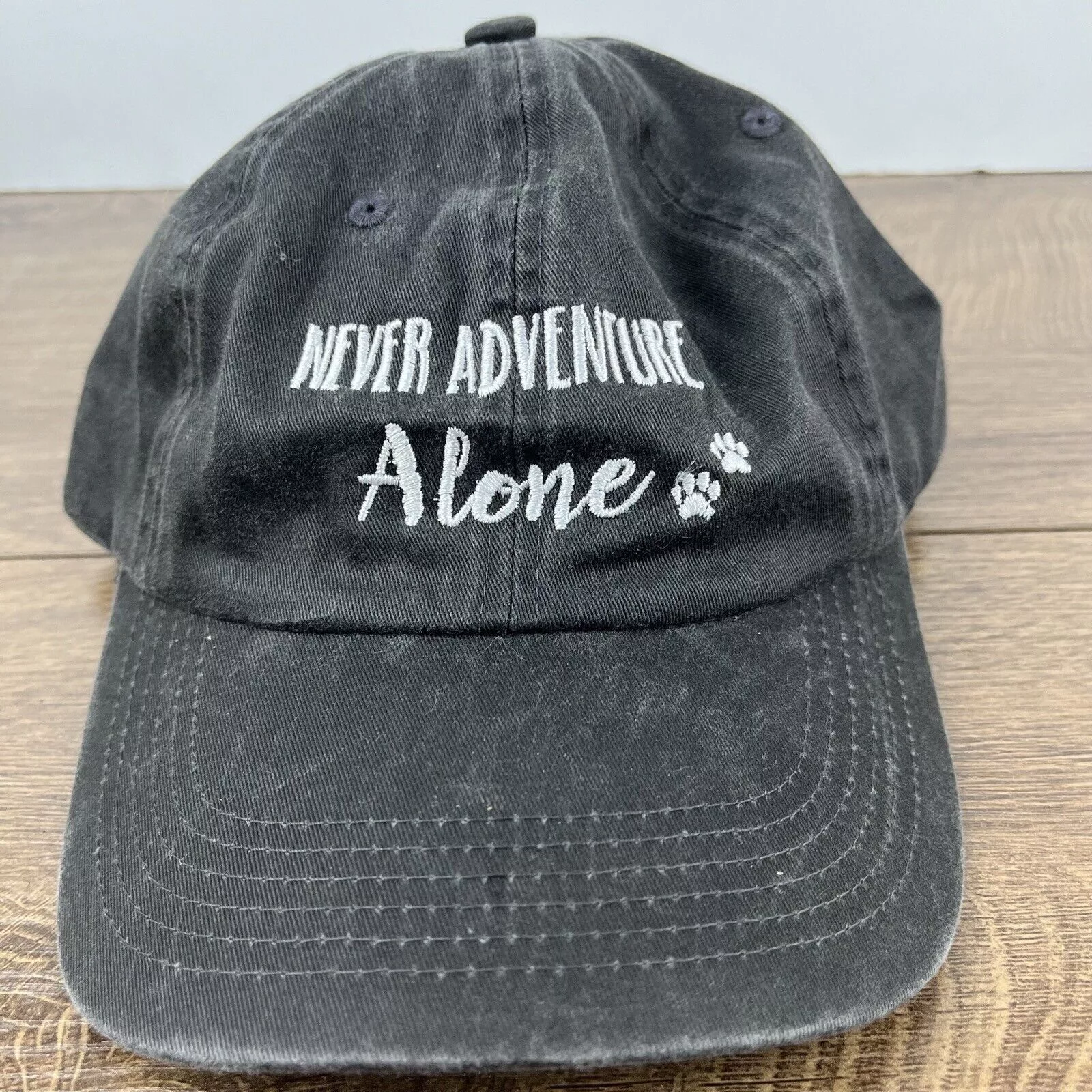 Other Hats Other Dog Hat Never Adventure Alone Hat Gray Hat Adjustable Hat Gr