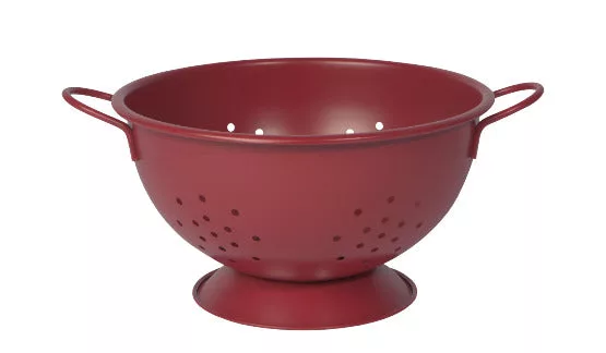 Colander Lg Matte Carmine