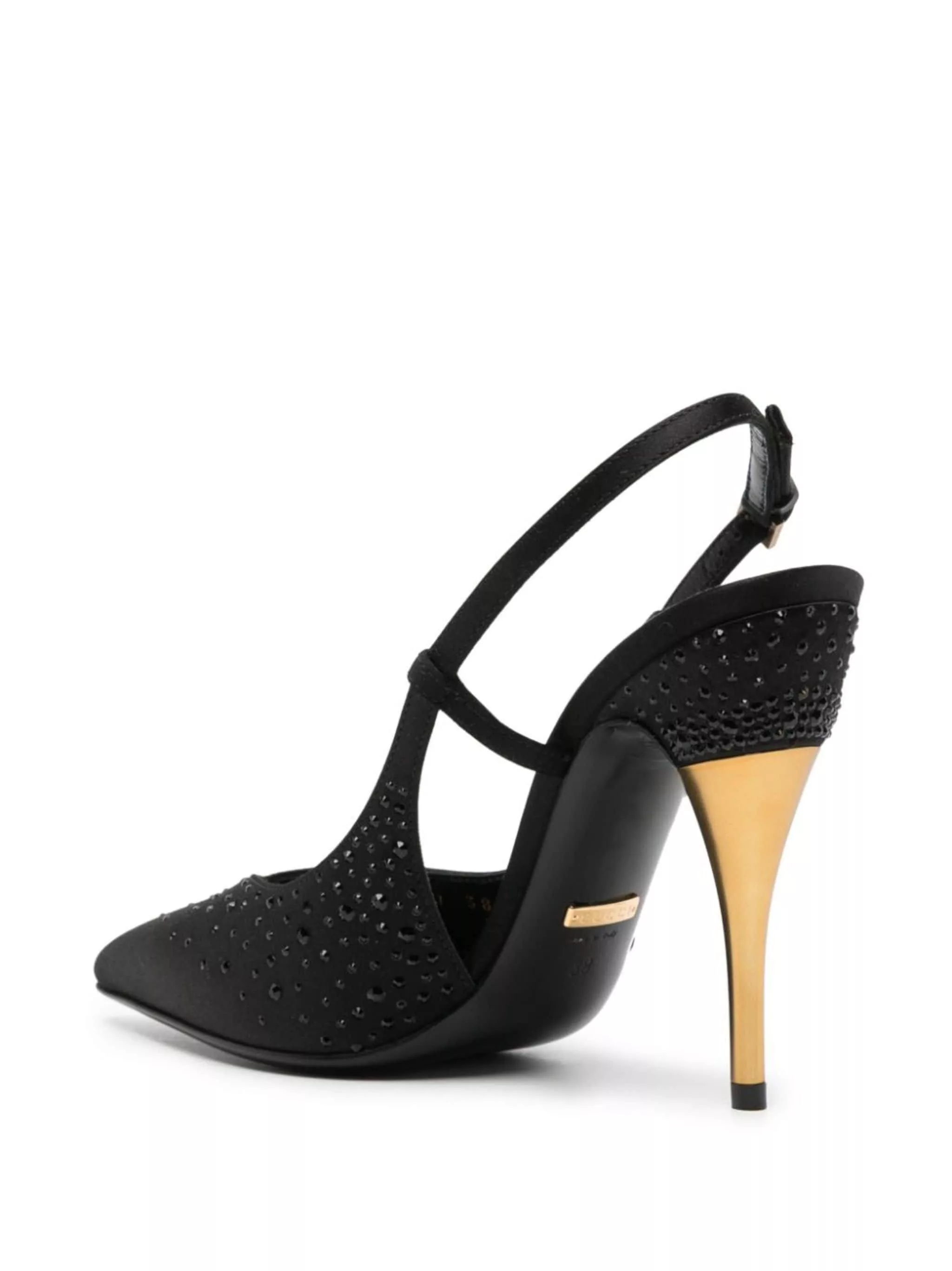 Gucci Miscellaneous Gucci crystal-embellished 75mm slingback pumps SIZE 37 Black