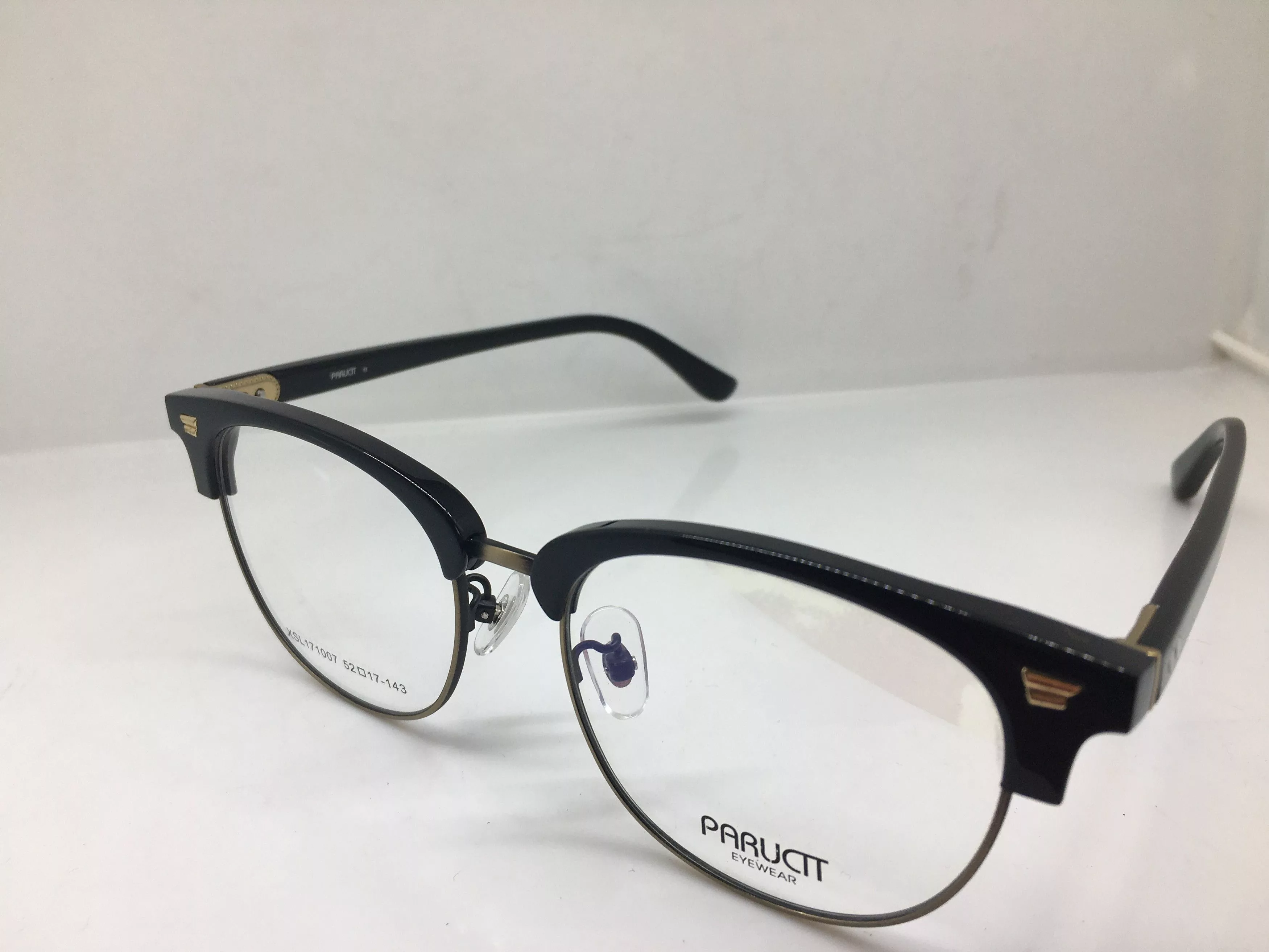 Other Glasses Other Paructt Black Copper Malcolm X Eyeglasses Frame Multi