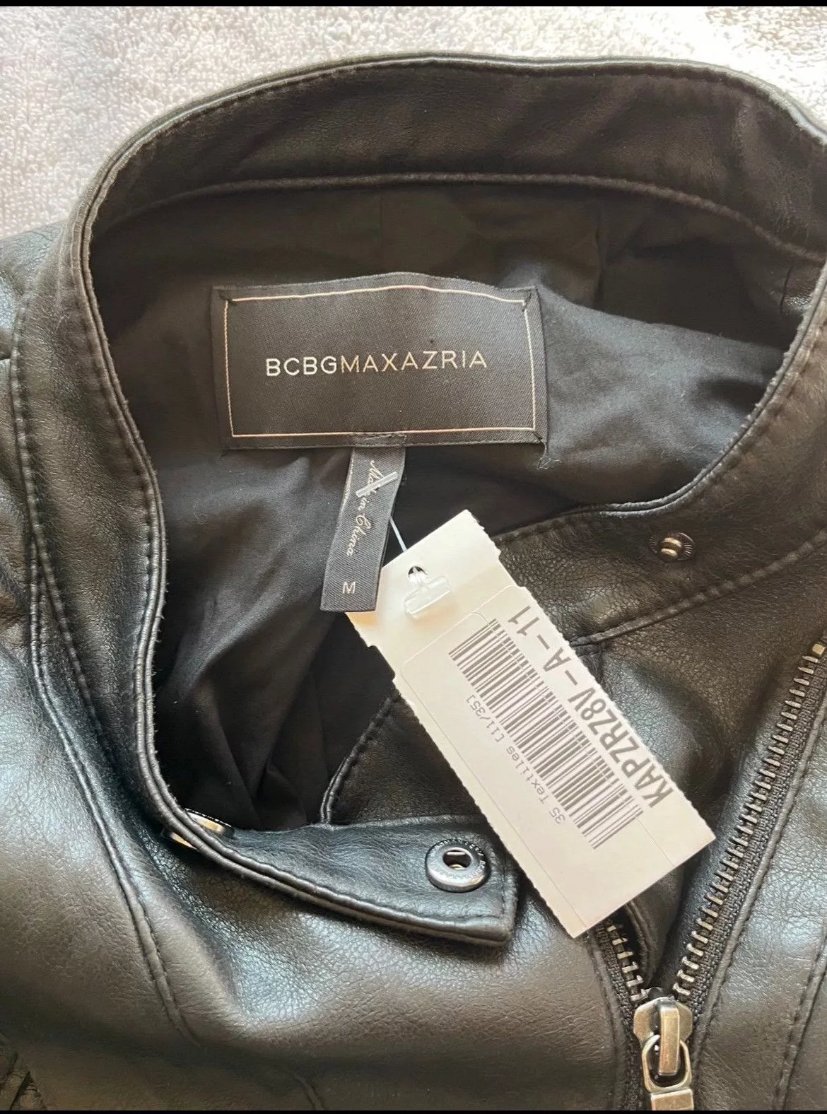 Bcbgmaxazria Jackets BCBGMaxAzria Misa Blocked Moto Jacket Black