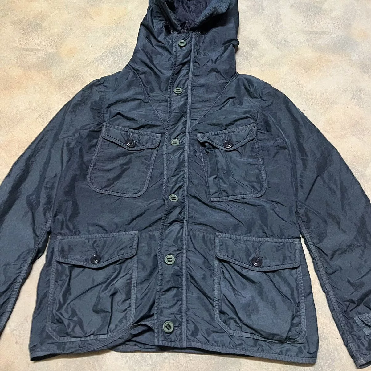 Japanese Brand Light Jackets Japanese Brand Hippocampus Multipockets Light Jacket Green Streetwear