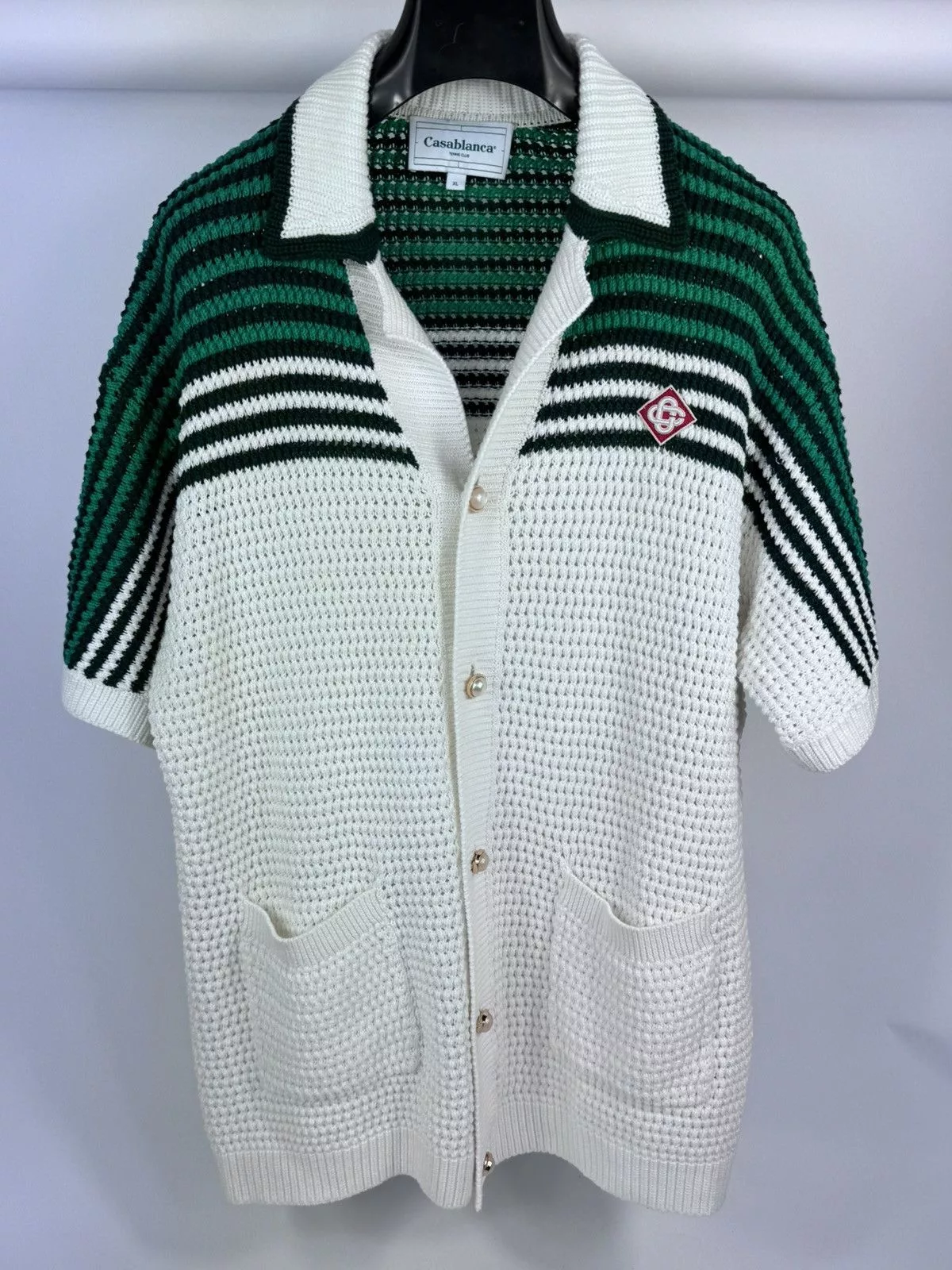 Casablanca Shirts Button Ups Casablanca LOGO KNIT SHIRT Green