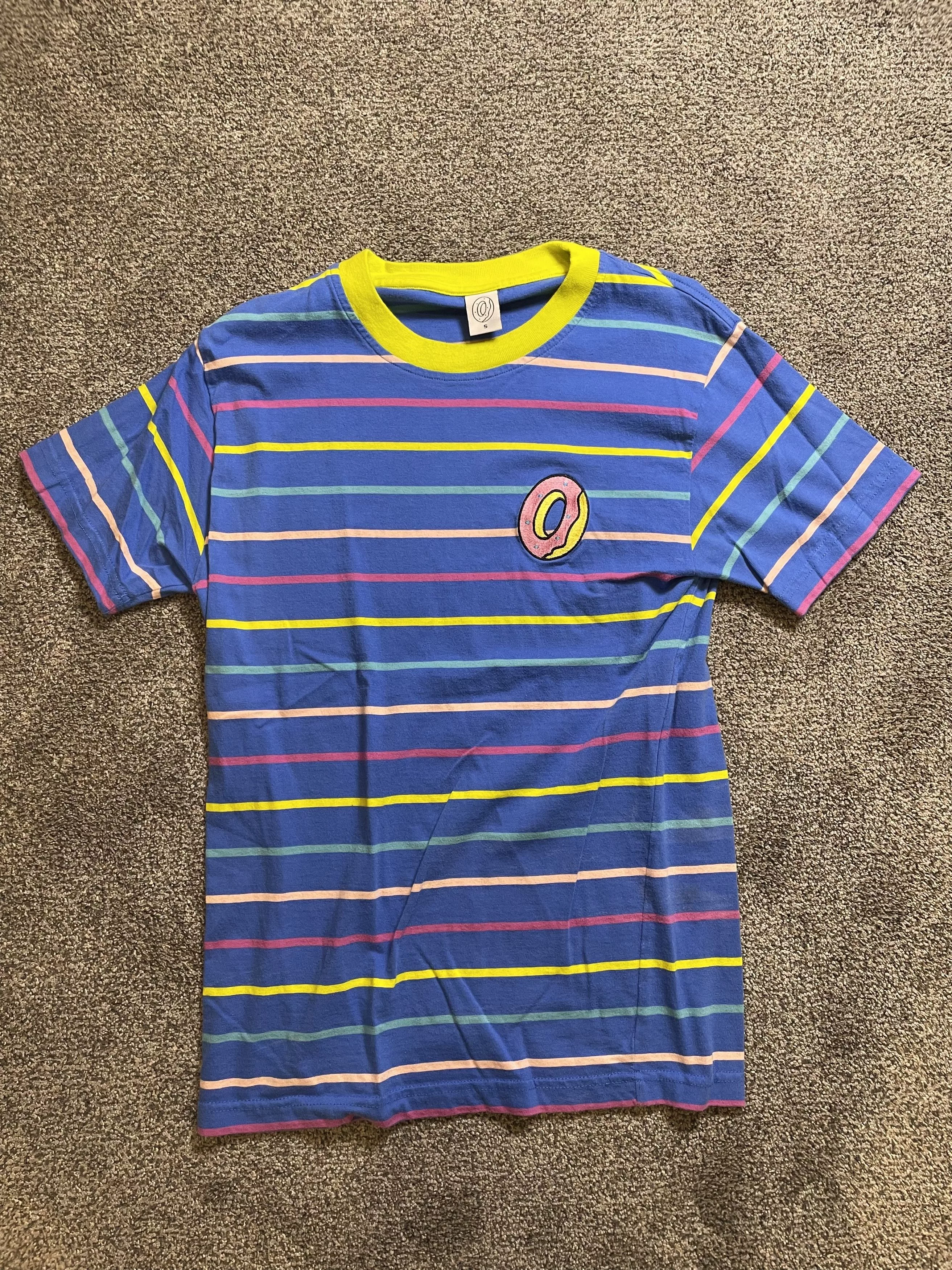 Odd Future Short Sleeve T Shirts Odd Future Blue Green Striped Tee Multi