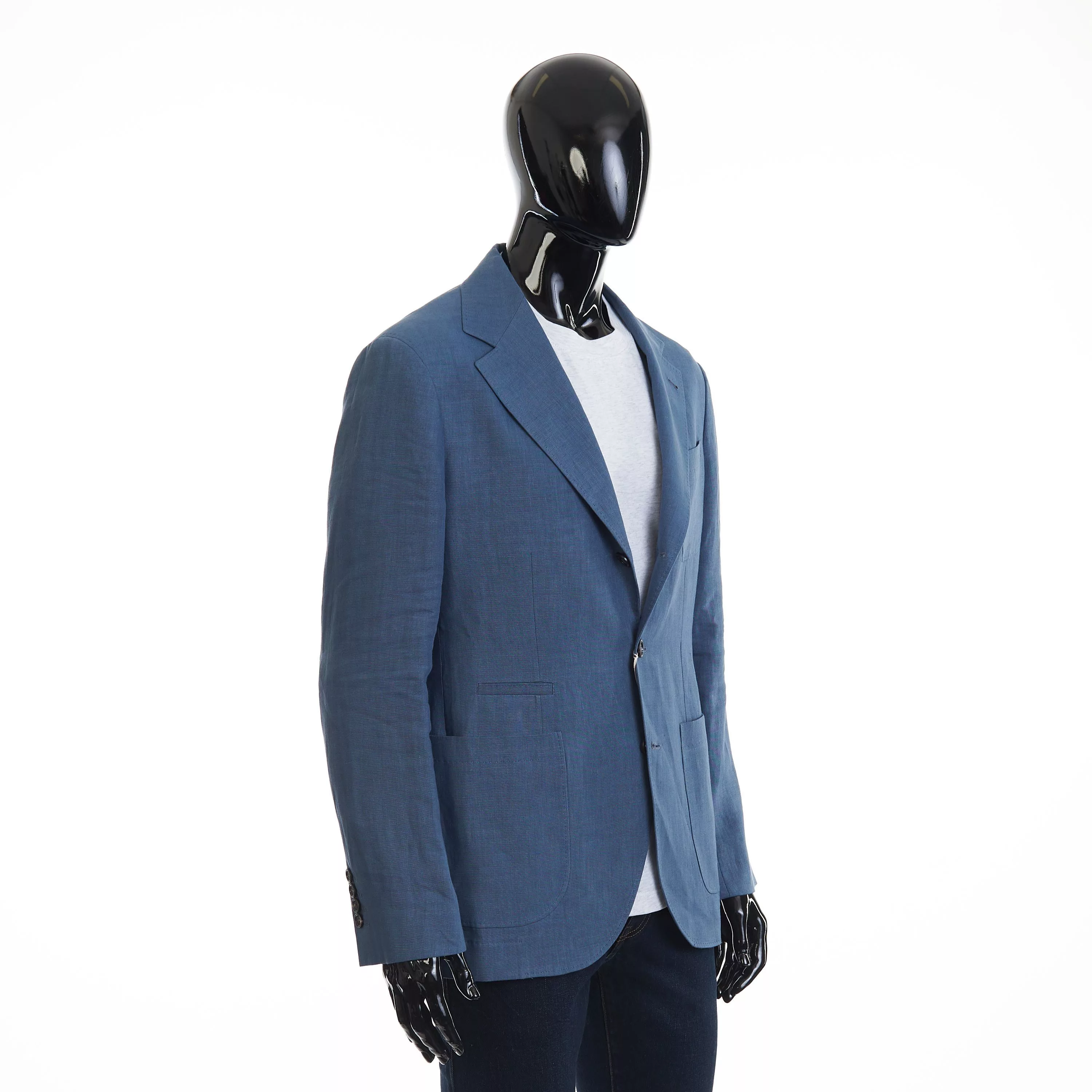 Brunello Cucinelli Blazers Brunello Cucinelli Deconstructed Blazer Jacket - Patch Pockets Blue