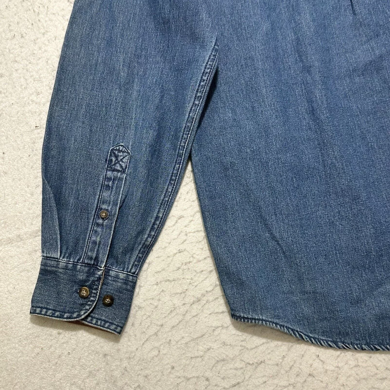 Faded Glory Shirts Button Ups Faded Glory Medium Denim Button Down Pocket Shirt Blue Jean