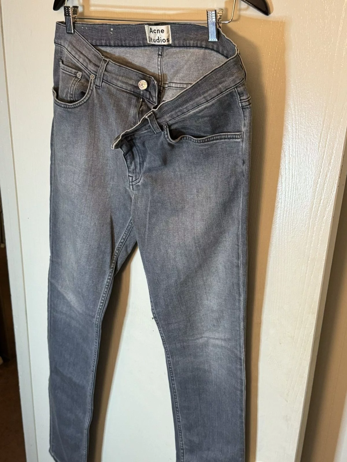 Acne Studios Denim Acne Studios Ace Light Grey Stretch Denim Jeans Gray