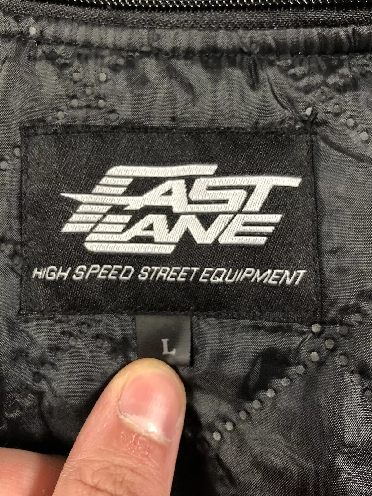 Vintage Light Jackets Vintage Racing fast lane moto jacket Black