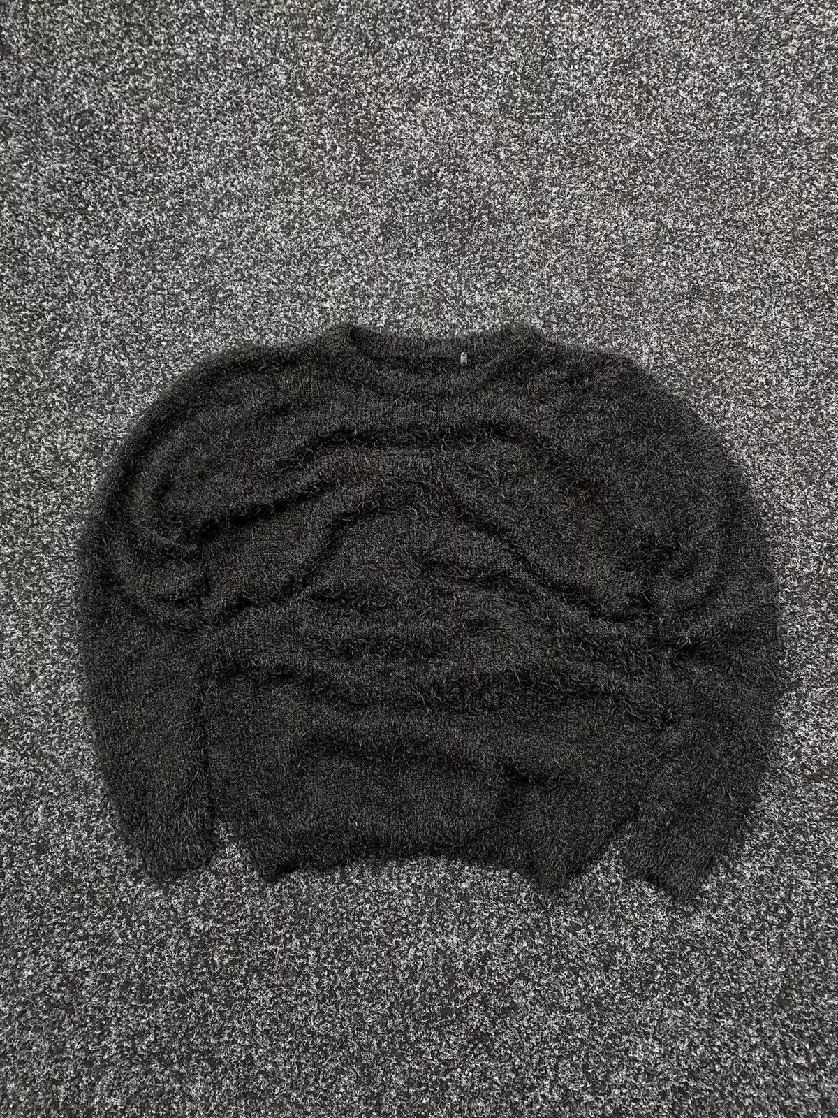 Hysteric Glamour Sweaters Hysteric Glamour × Japanese Brand Mohair Sweater Avant-Garde STYLE, Y2K Black
