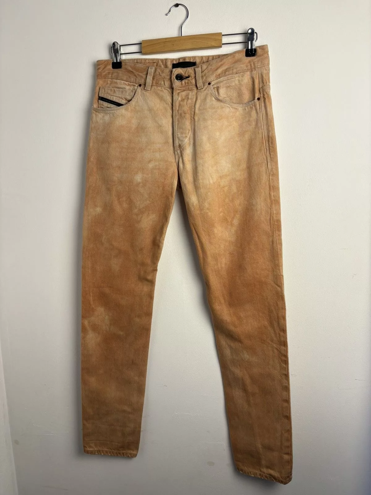 Diesel Denim Diesel × Diesel Black Gold Diesel Black Gold SS17 Runway Skinny Washed Jeans Beige Avant-Garde