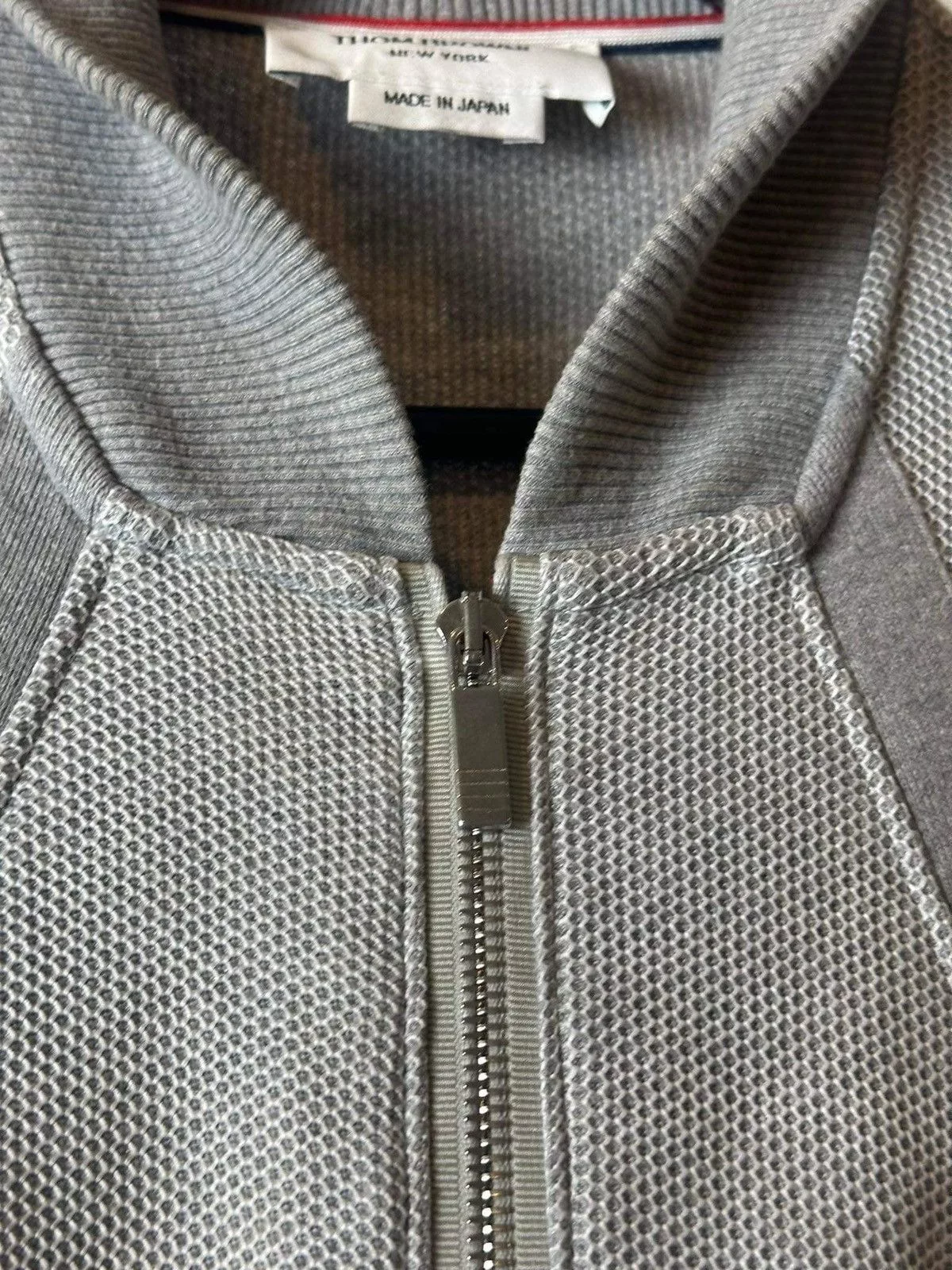 Thom Browne Bombers THOM BROWNE ZIP BOMBER JACKET Gray Luxury