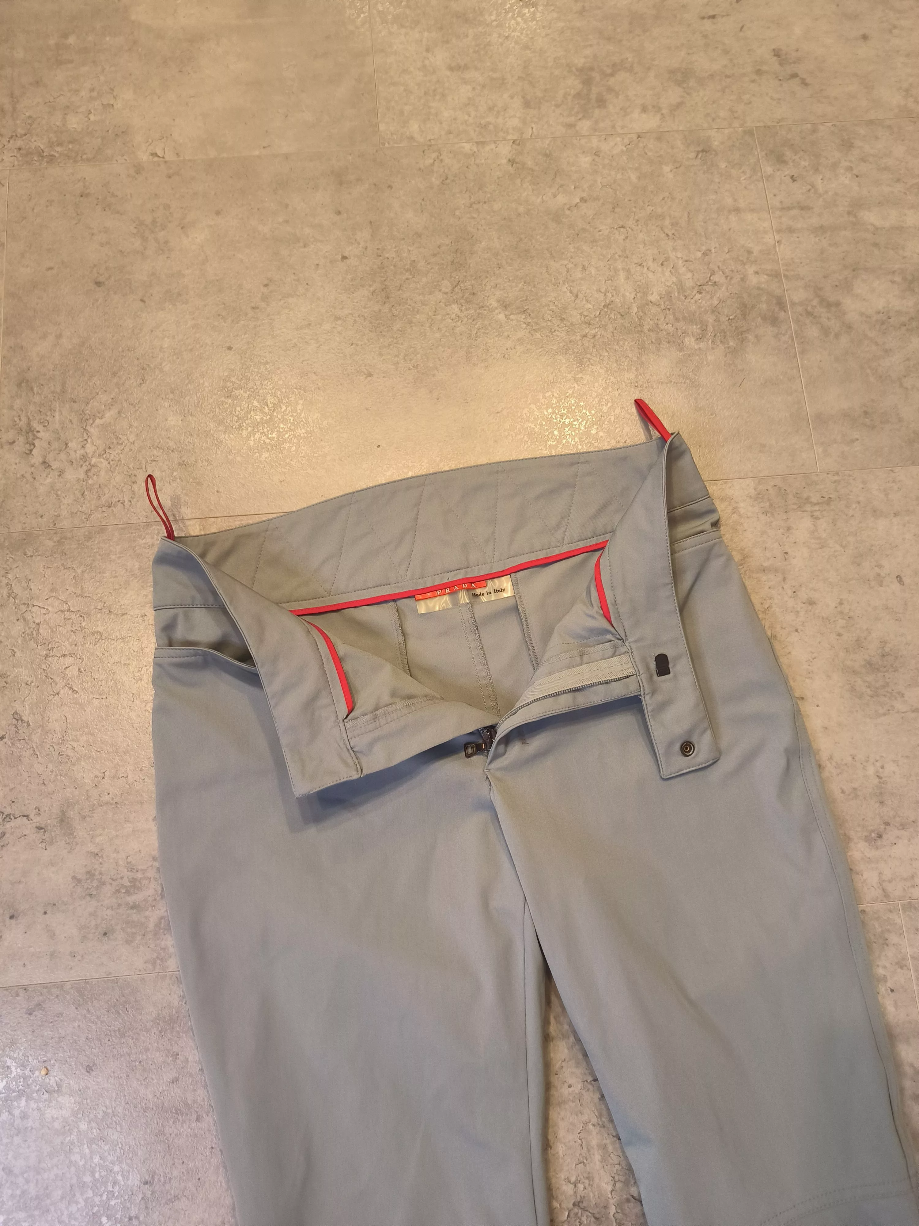 Prada Pants Bell-Bottom Basic Made in Italy Flared Gray
