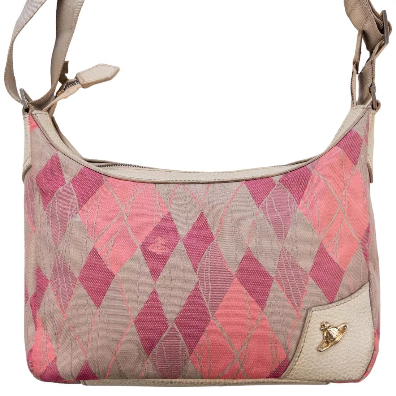 Vivienne Westwood Handle Bags Vintage Vivienne Westwood Pattern Shoulder Bag Pink